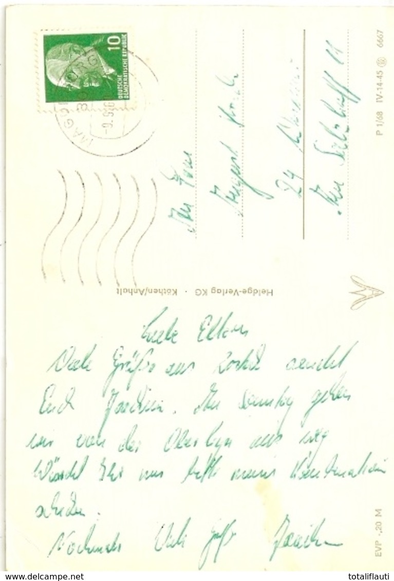 Autograf DDR Fußball Rekord Nationalspieler Joachim Streich Empor Rostock 9.9.1969 Eigenhändige Postkarte An Eltern In W - Football