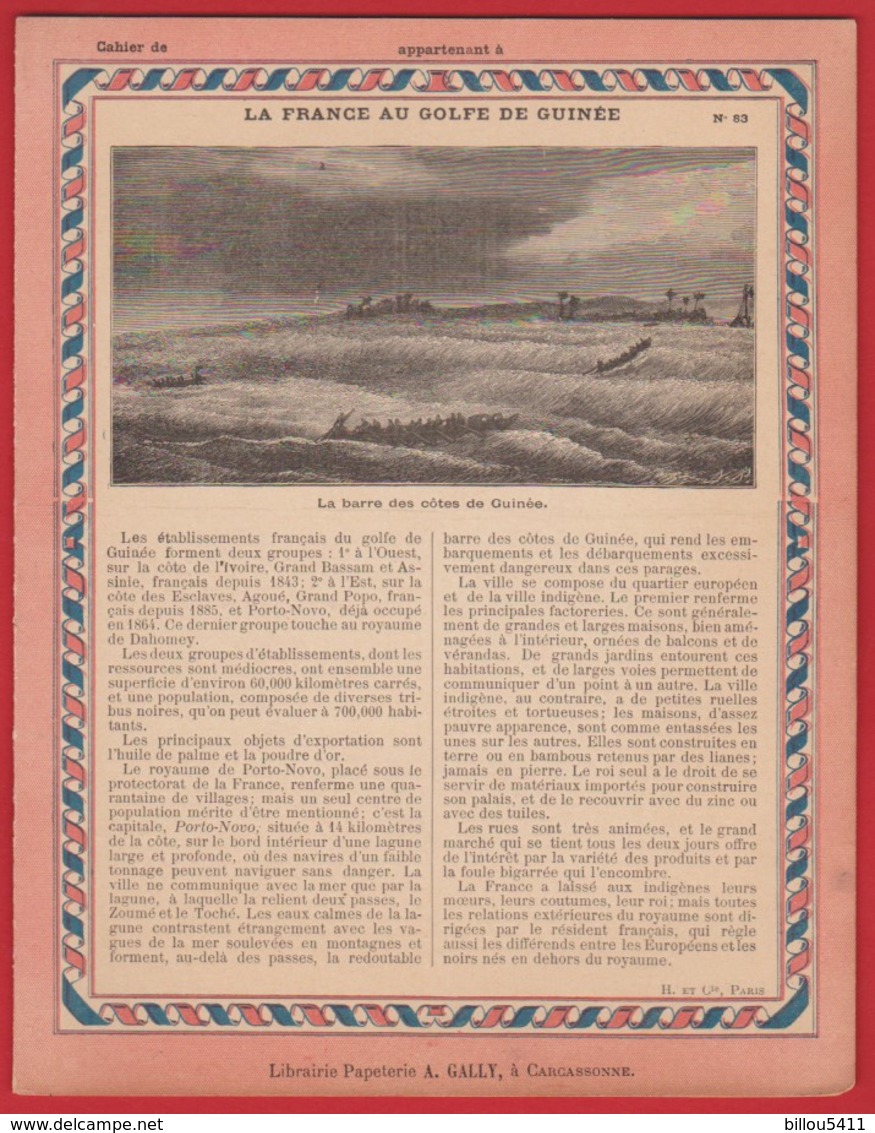 Protége Cahier Ancien La France Coloniale  Cote De GUINEE - Protège-cahiers