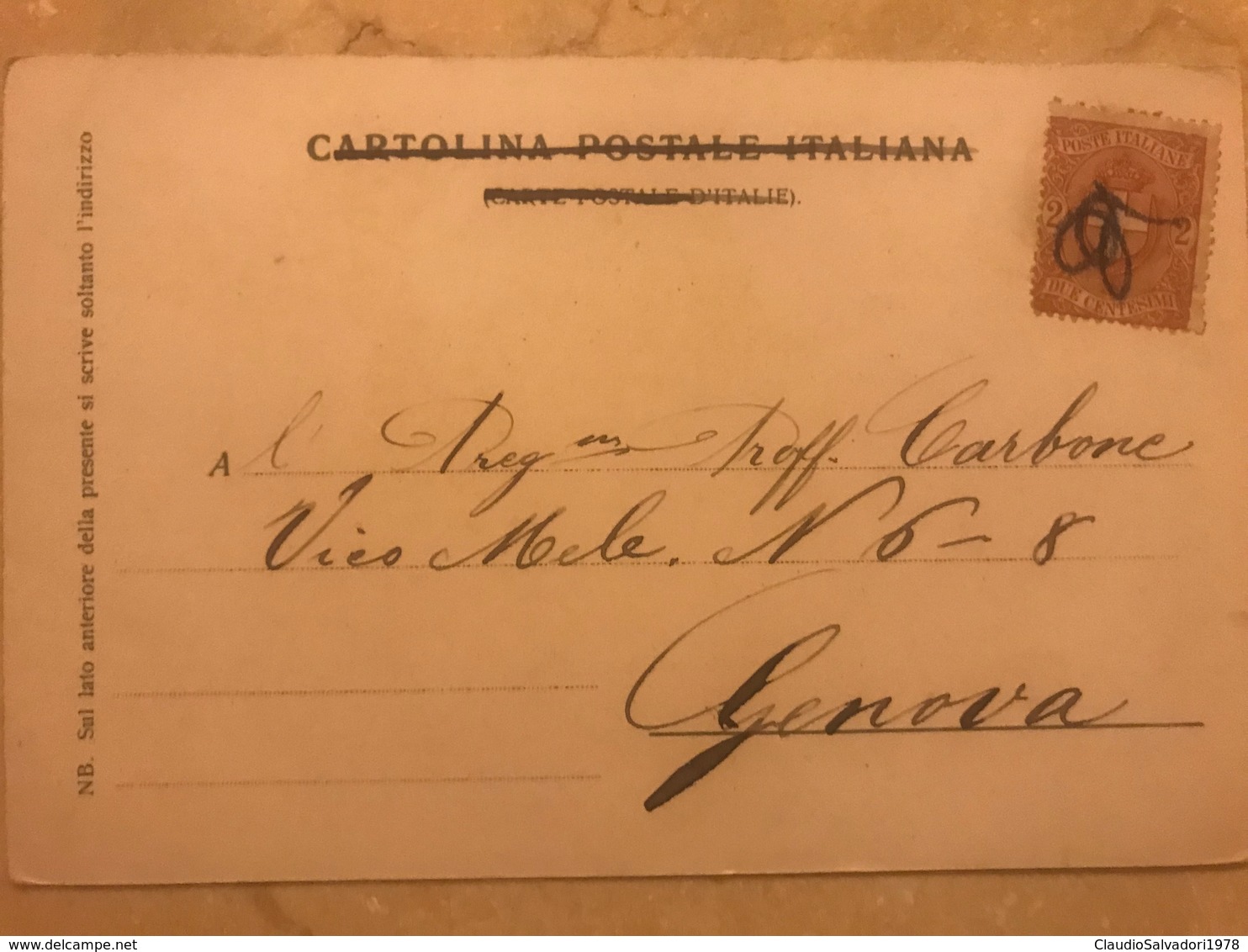 Capodanno 1900 Cartolina Formato Piccolo Viaggiata Capri - Napoli