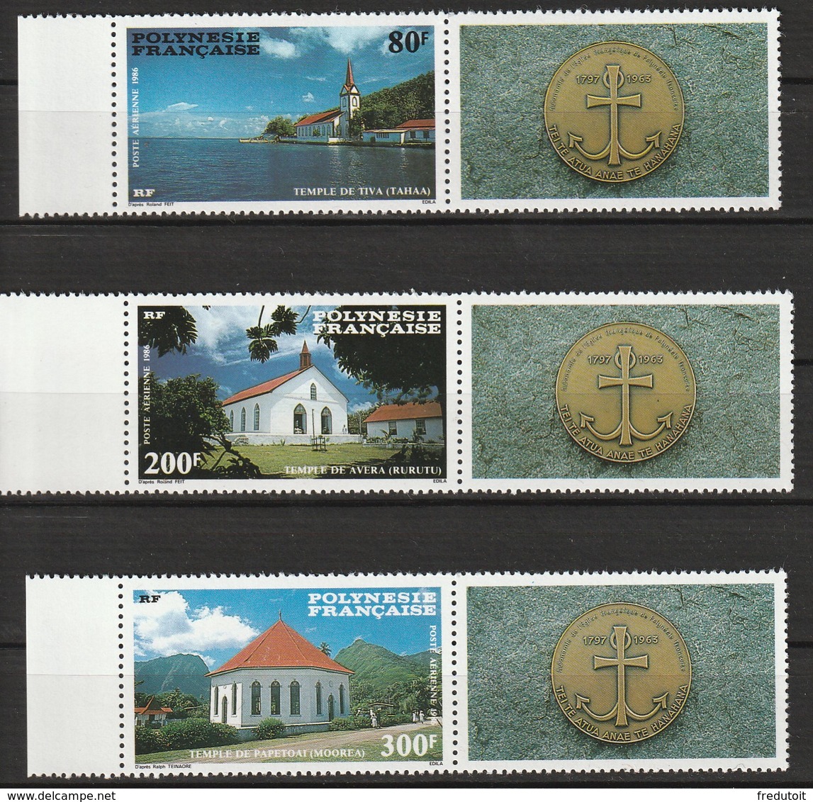 POLYNESIE - Poste Aérienne - PA N° 193/5 ** (1986) - Neufs