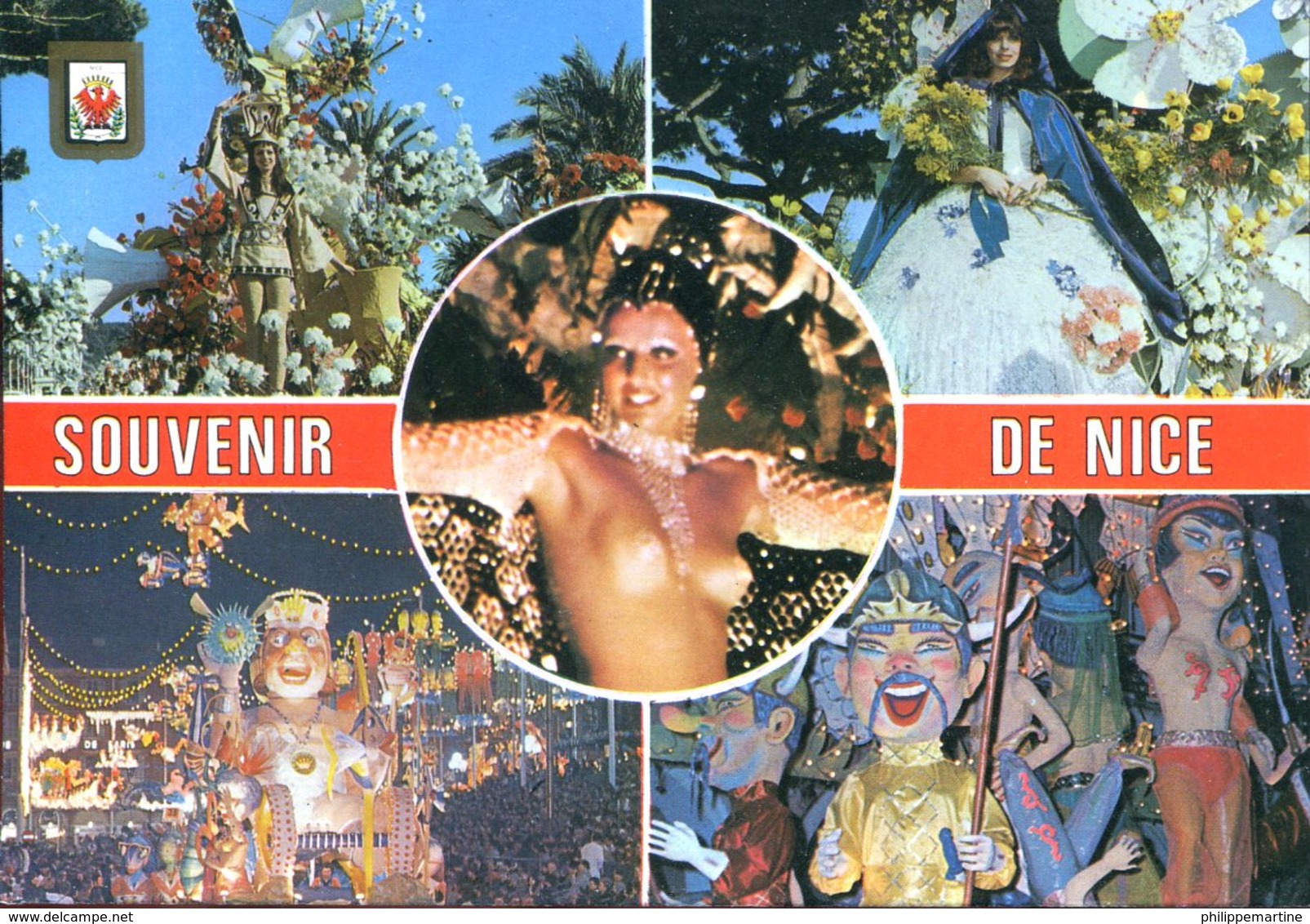 06 - Souvenir De Nice : Multivues (femme Seins Nus) - Carnaval