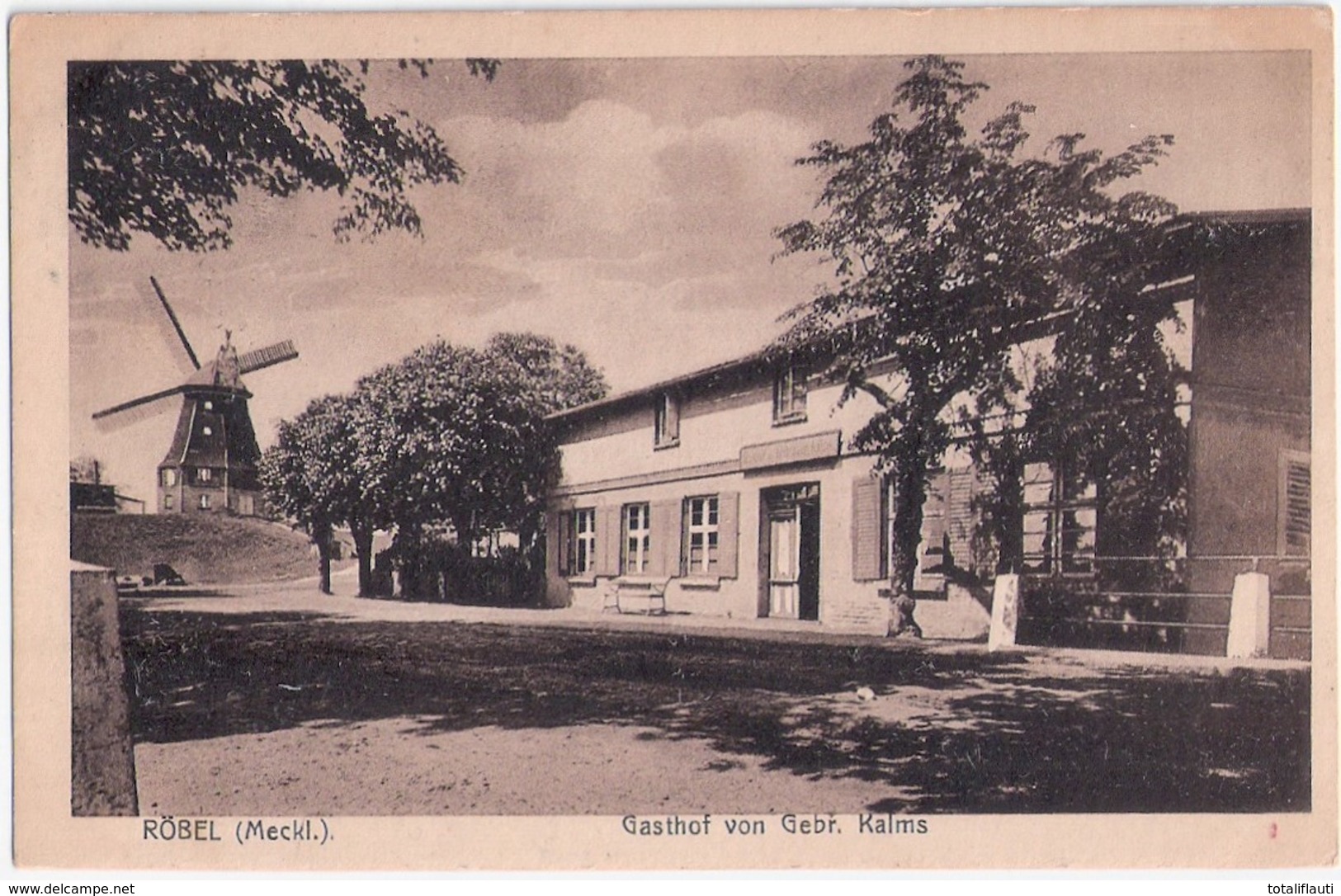 RÖBEL Mecklenburg Gasthof Von Gebr Kalms Windmühle Mill Molen Moulin 14.10.1922 Gelaufen - Röbel