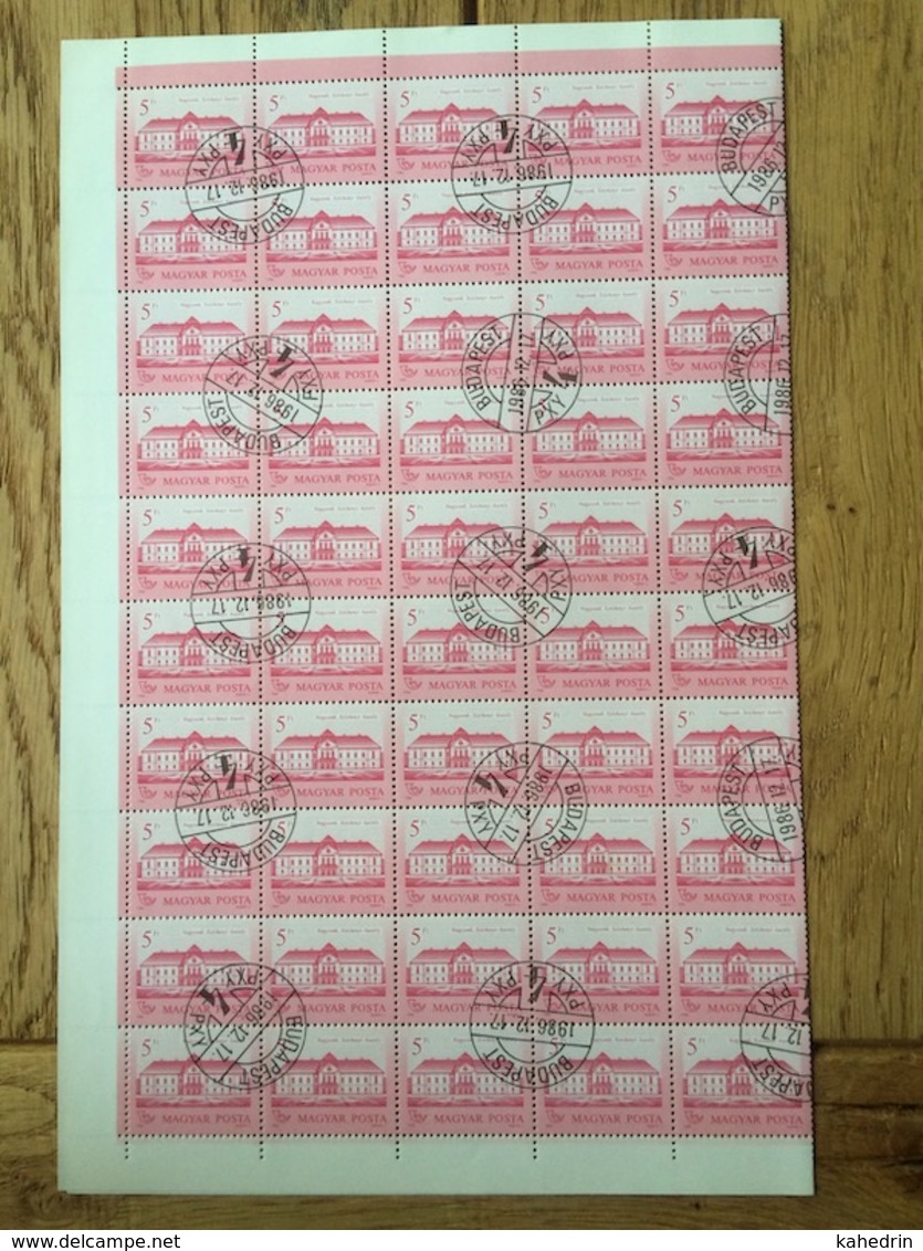 Hungary Magyar Posta Ungarn 1986,100x Regular Freimarken Széchenyi Mansion Castle Nagycenk (o) - Used Stamps