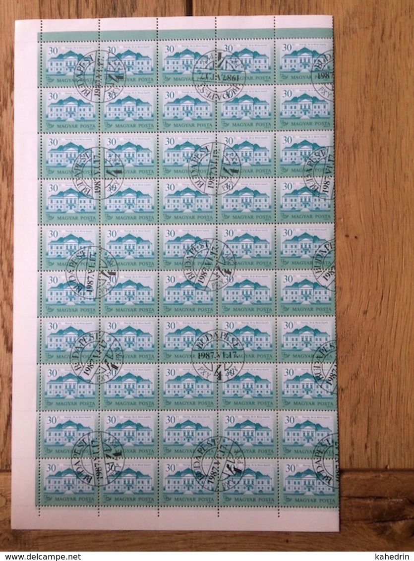 Hungary Magyar Posta Ungarn 1987,100x Regular Freimarken Castle De La Motte, Noszvaj (o) - Gebruikt