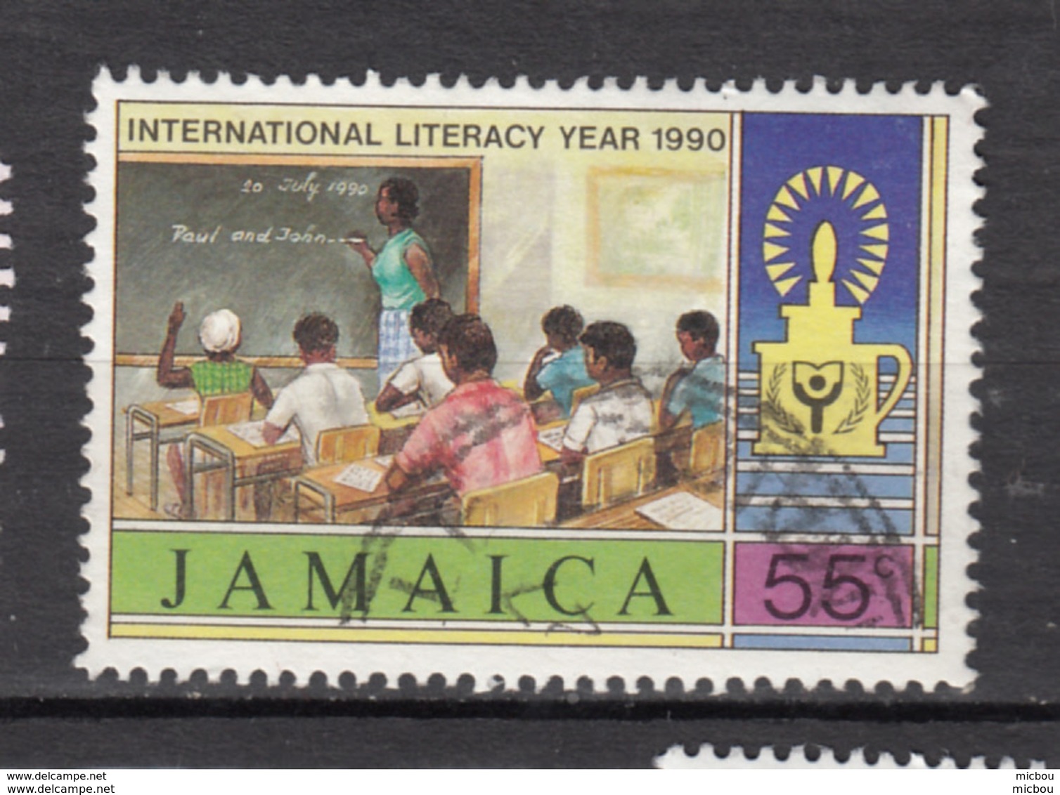 ##5, Jamaique, Jamaica, écriture, Writting, Alphabétisation, Literacy, école, School, Lampe à Pétrole, Oil Lamp - Jamaique (1962-...)