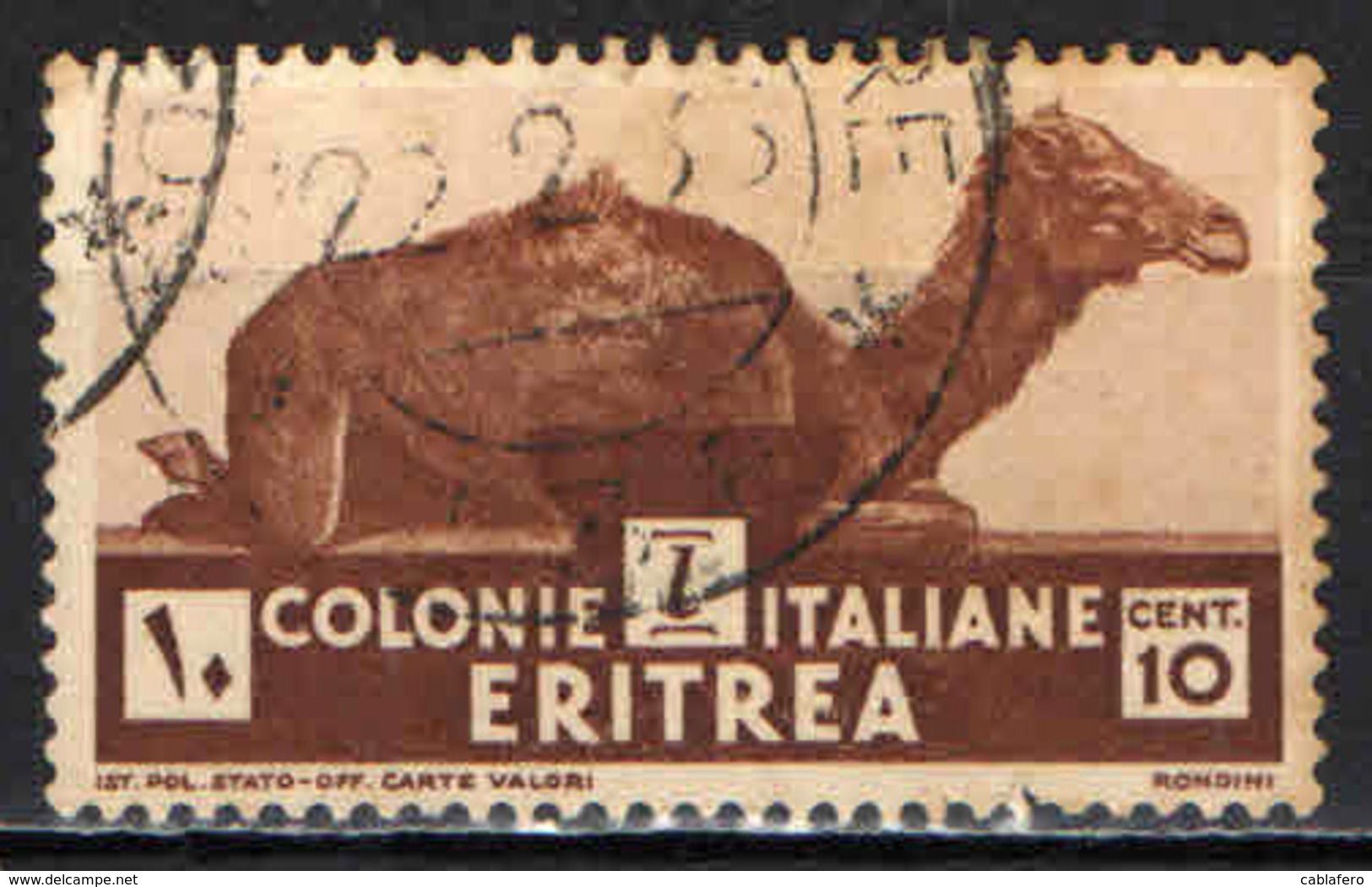 ITALIA - ERITREA - 1933 - DROMEDARIO - USATO - Eritrea