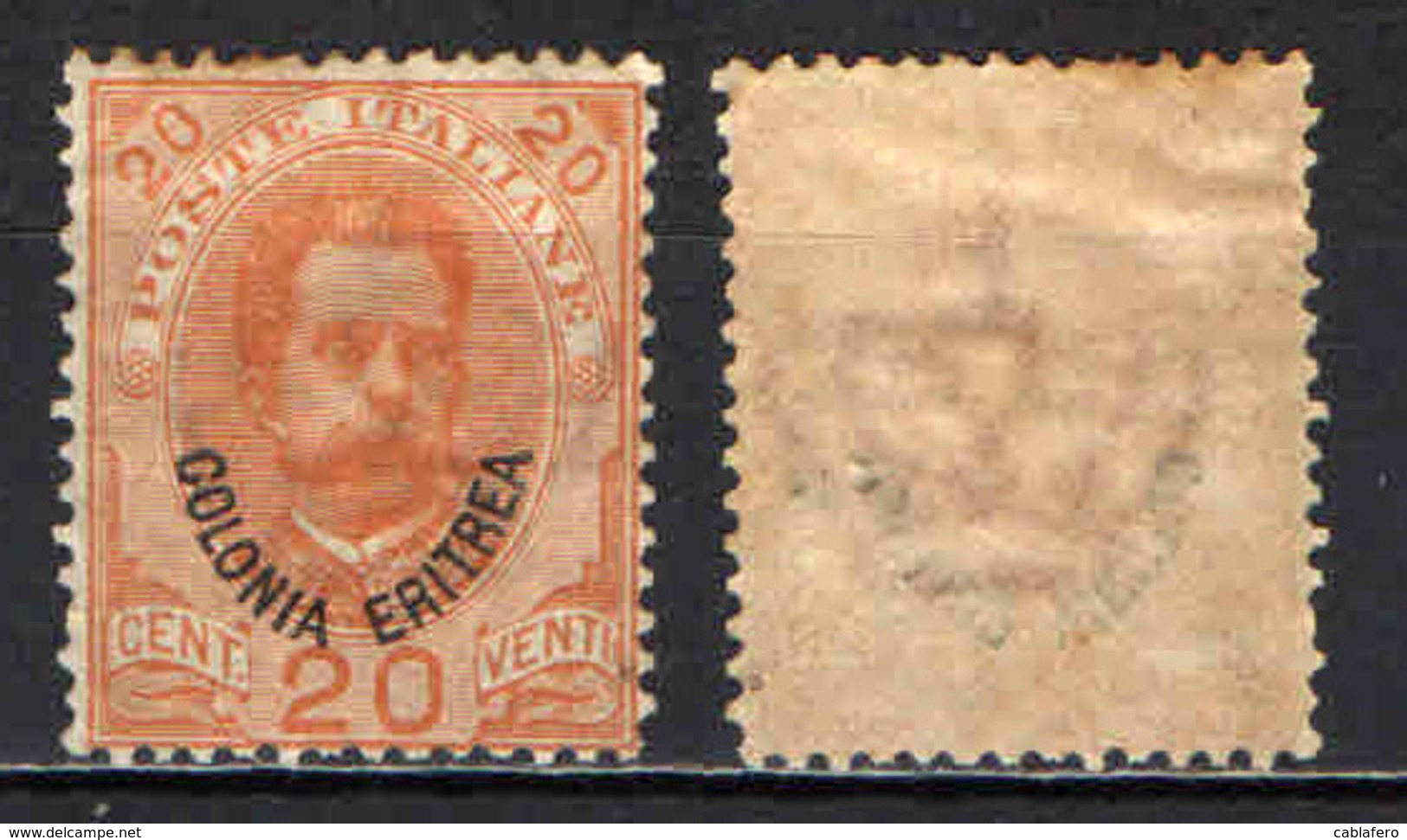 ITALIA - ERITREA - 1893 - EFFIGIE DEL RE UMBERTO I - 20 CENT. - MNH - Eritrea