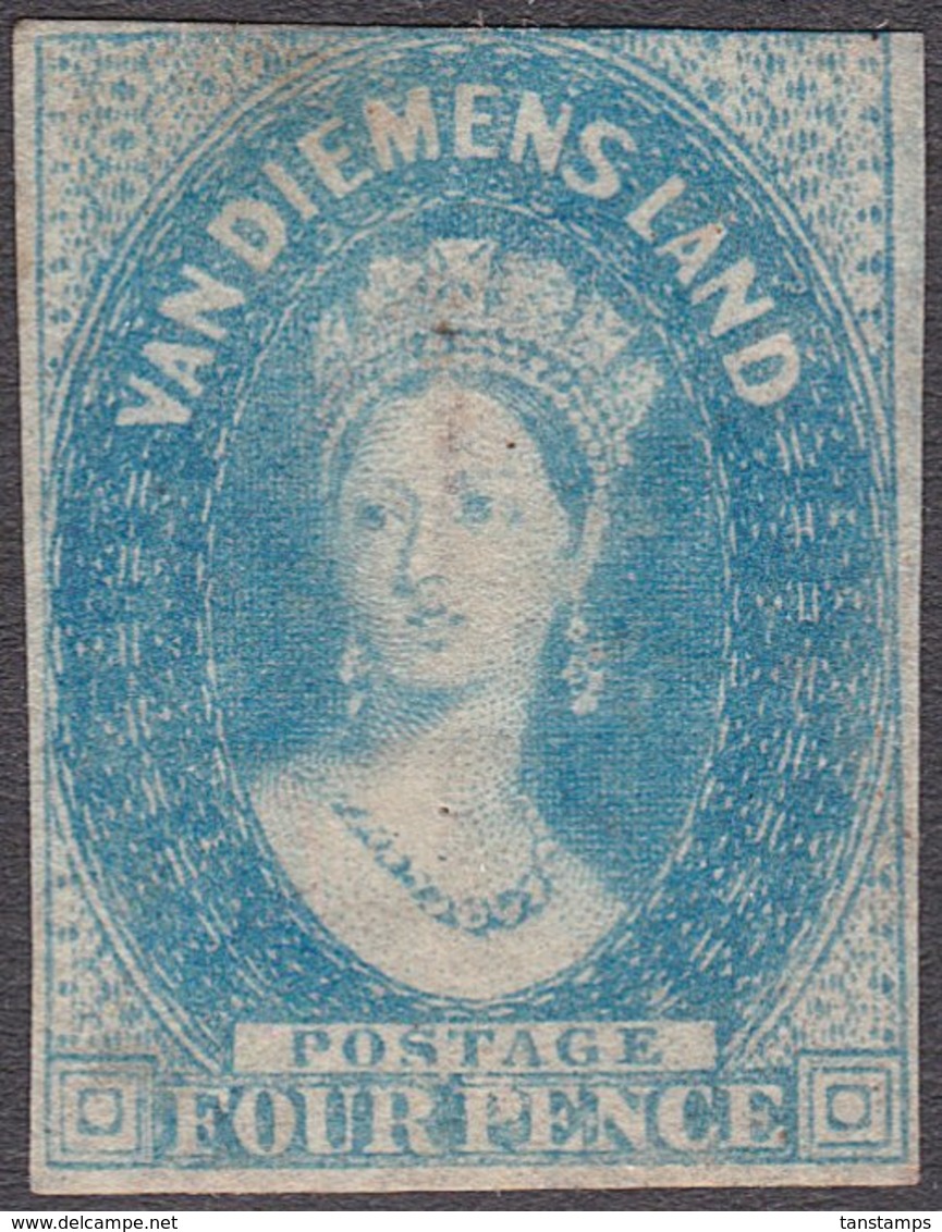 CLASSIC TASMANIA QV 4d IMPERF CHALON OG. - Mint Stamps