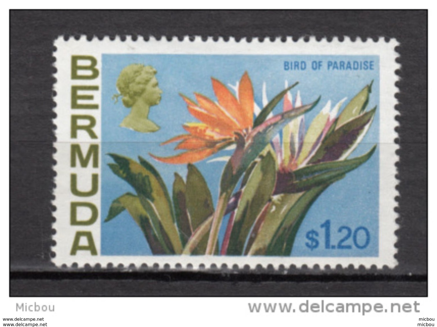 ##5, Bermuda, 1970, MH, Fleur, Flower, Bird Of Paradise, Oiseau De Paradis - Bermudes