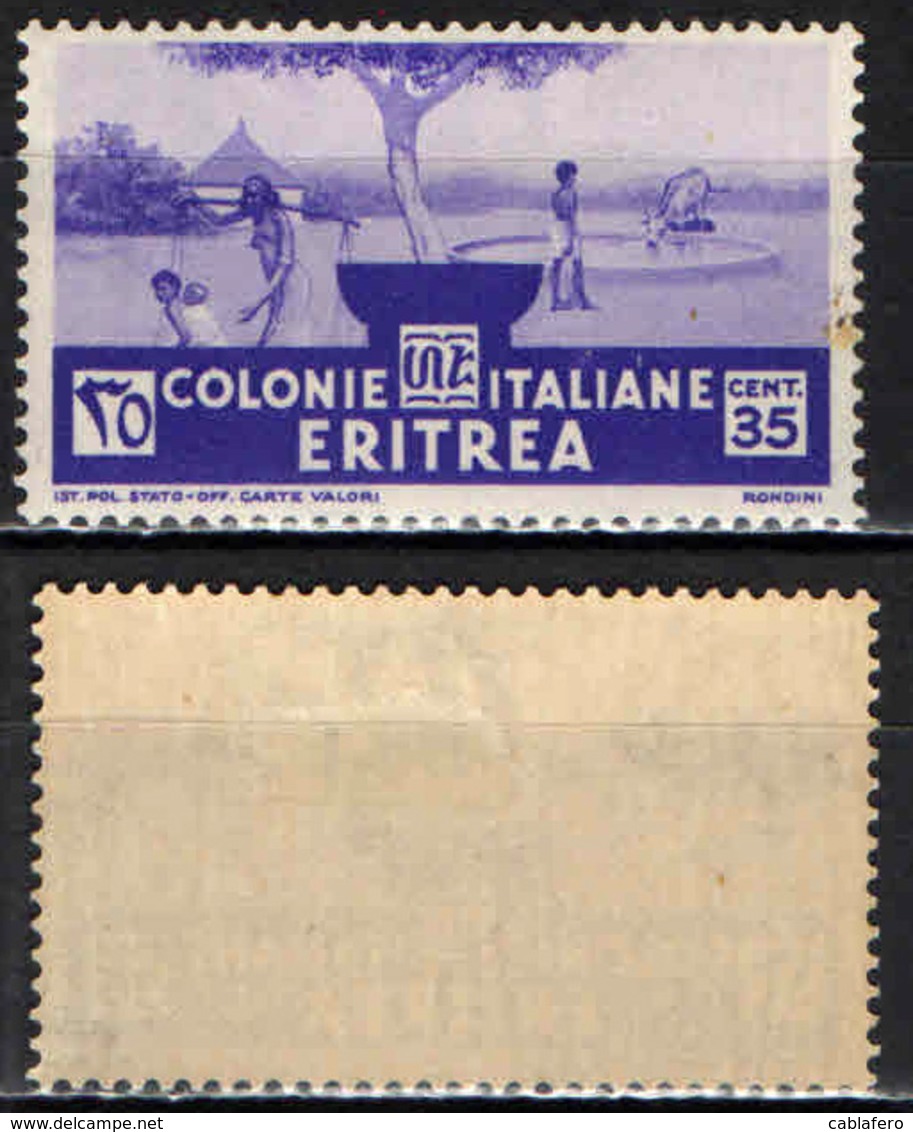 ITALIA - ERITREA - 1933 - INDIGENE AL POZZO - MH - Eritrea