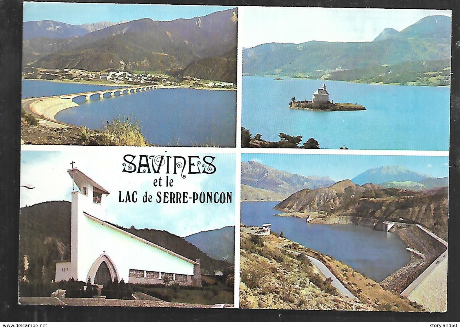 Cpm 0519696 Lac Et Barrage De Serre Ponçon 4 Vues Situées Sur Carte - Autres & Non Classés