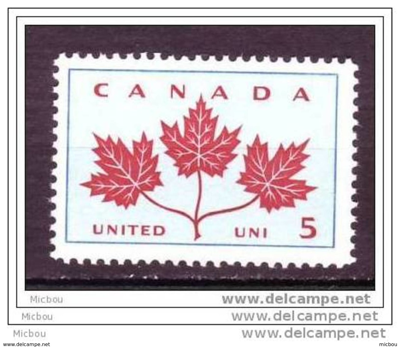 Canada, 1964, #417, Feuilles D'érable, Arbre, Maple Leaf, Tree - Arbres