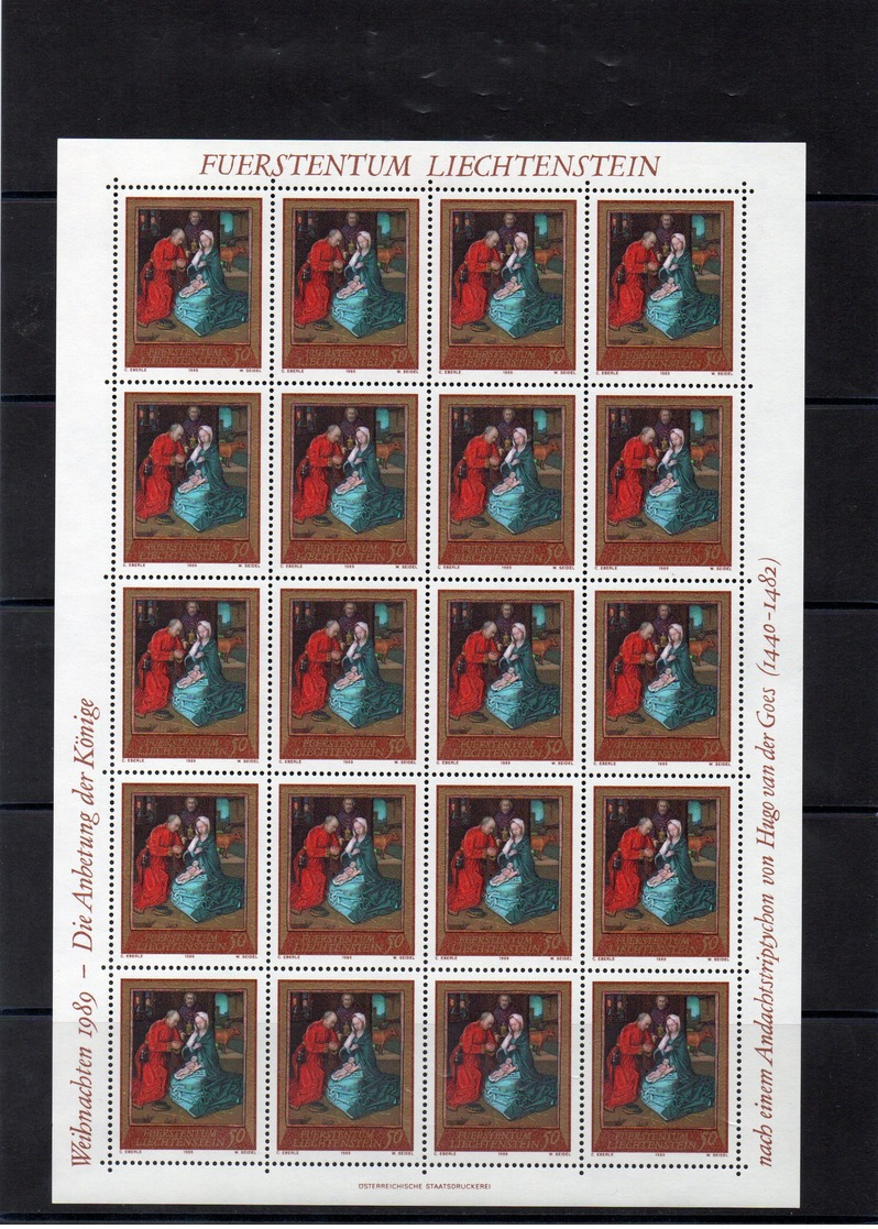 LIECHTENSTEIN AÑO 1989 SERIE IVERT 919/21,  PLIEGOS  "  NAVIDAD  "   MNH. - Autres & Non Classés