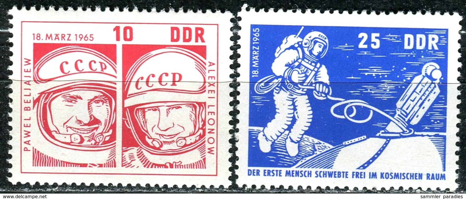 DDR - Mi 1098 / 1099 - ** Postfrisch (A) - 10-25Pf         Raumschiff Woschod 2 - Nuevos