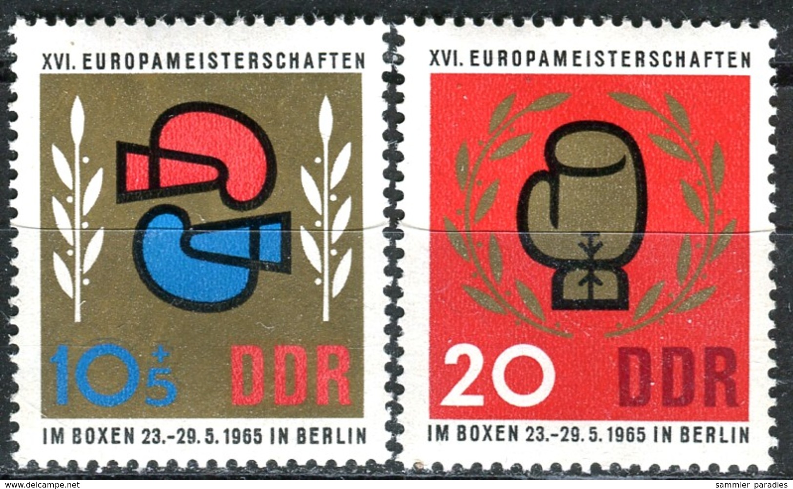 DDR - Mi 1100 / 1101 - ** Postfrisch (B) - 10+5-20Pf         Europameisterschaften Im Boxen - Ungebraucht