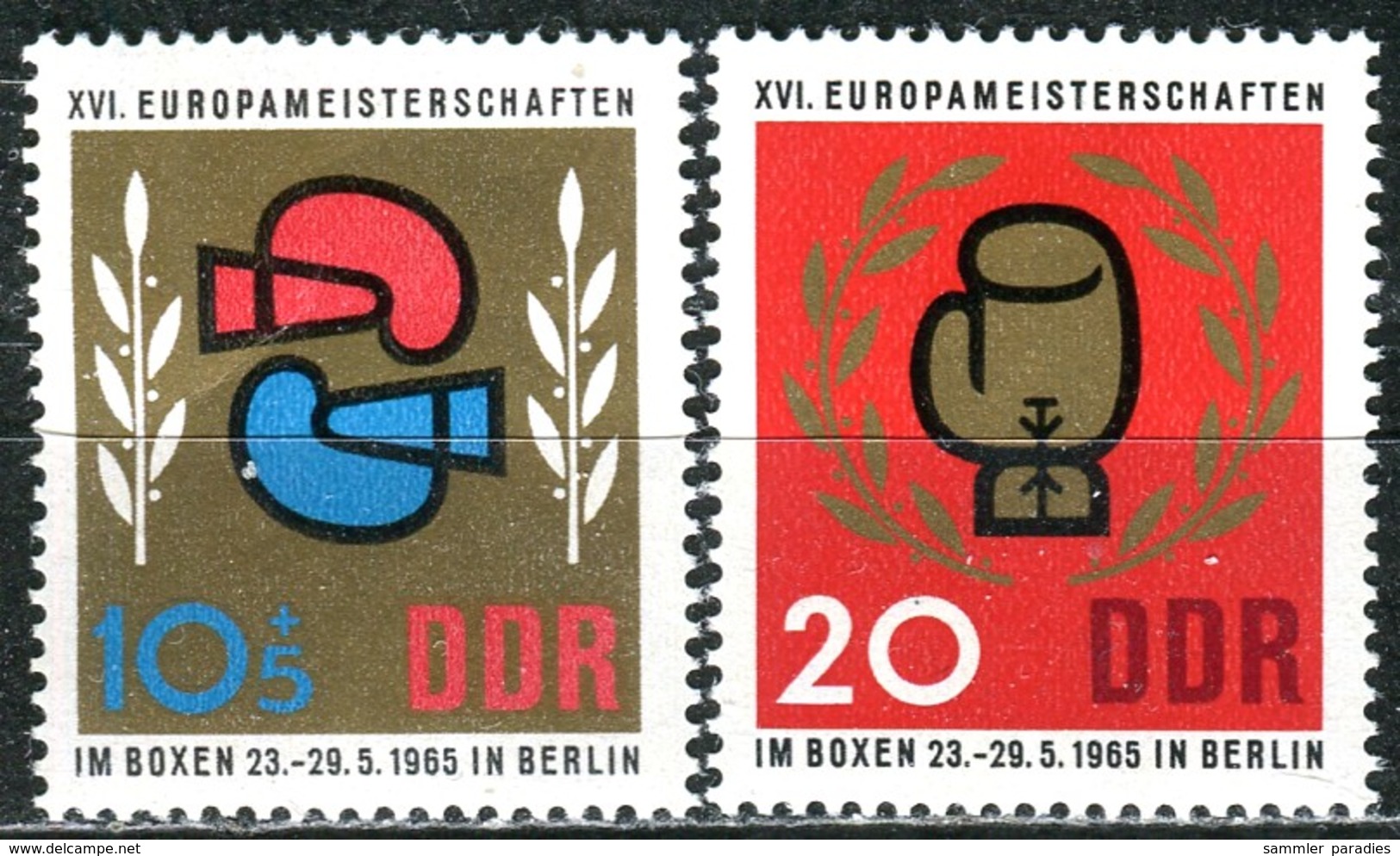 DDR - Mi 1100 / 1101 - ** Postfrisch (C) - 10+5-20Pf         Europameisterschaften Im Boxen - Nuovi