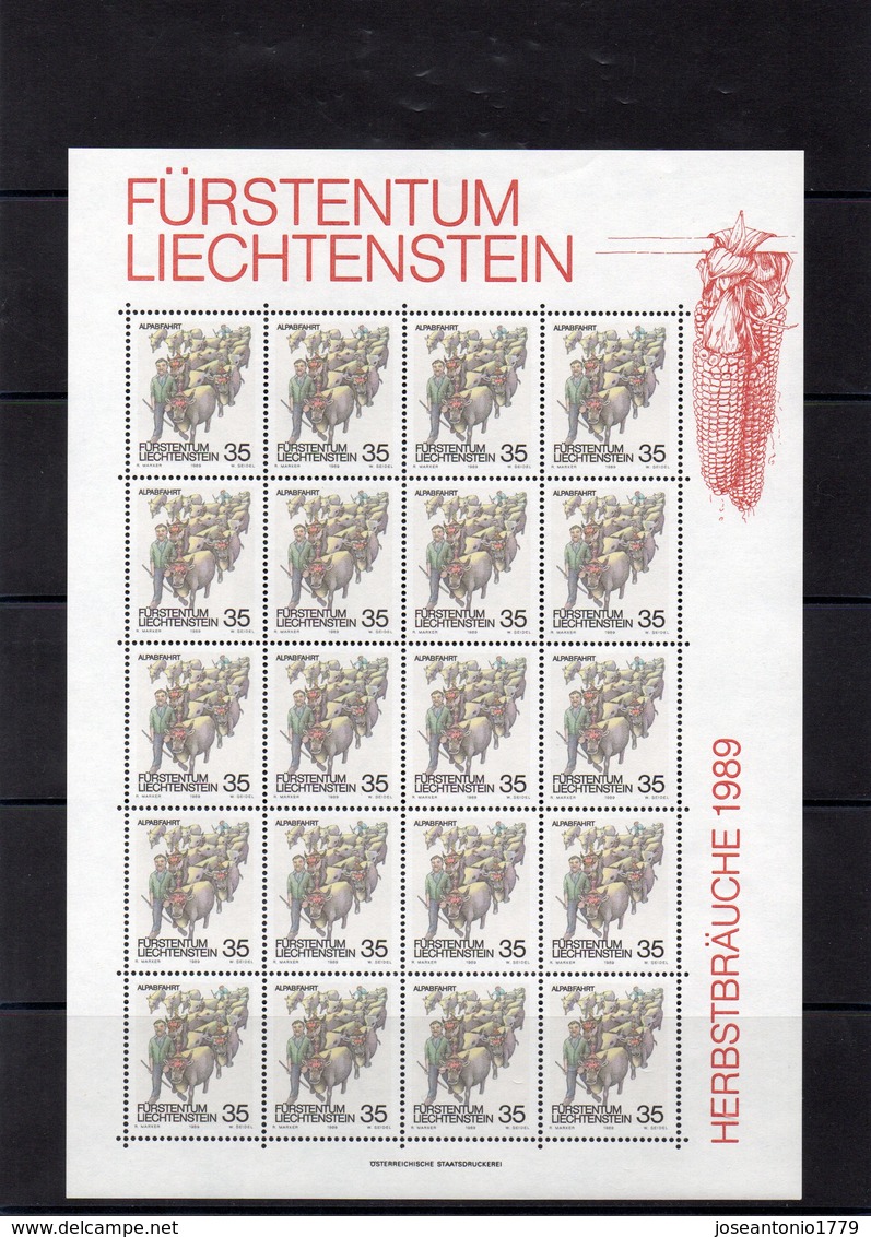 LIECHTENSTEIN AÑO 1989 SERIE IVERT 912/14, PLIEGOS   " COSTUMBRES "     MNH. - Otros & Sin Clasificación