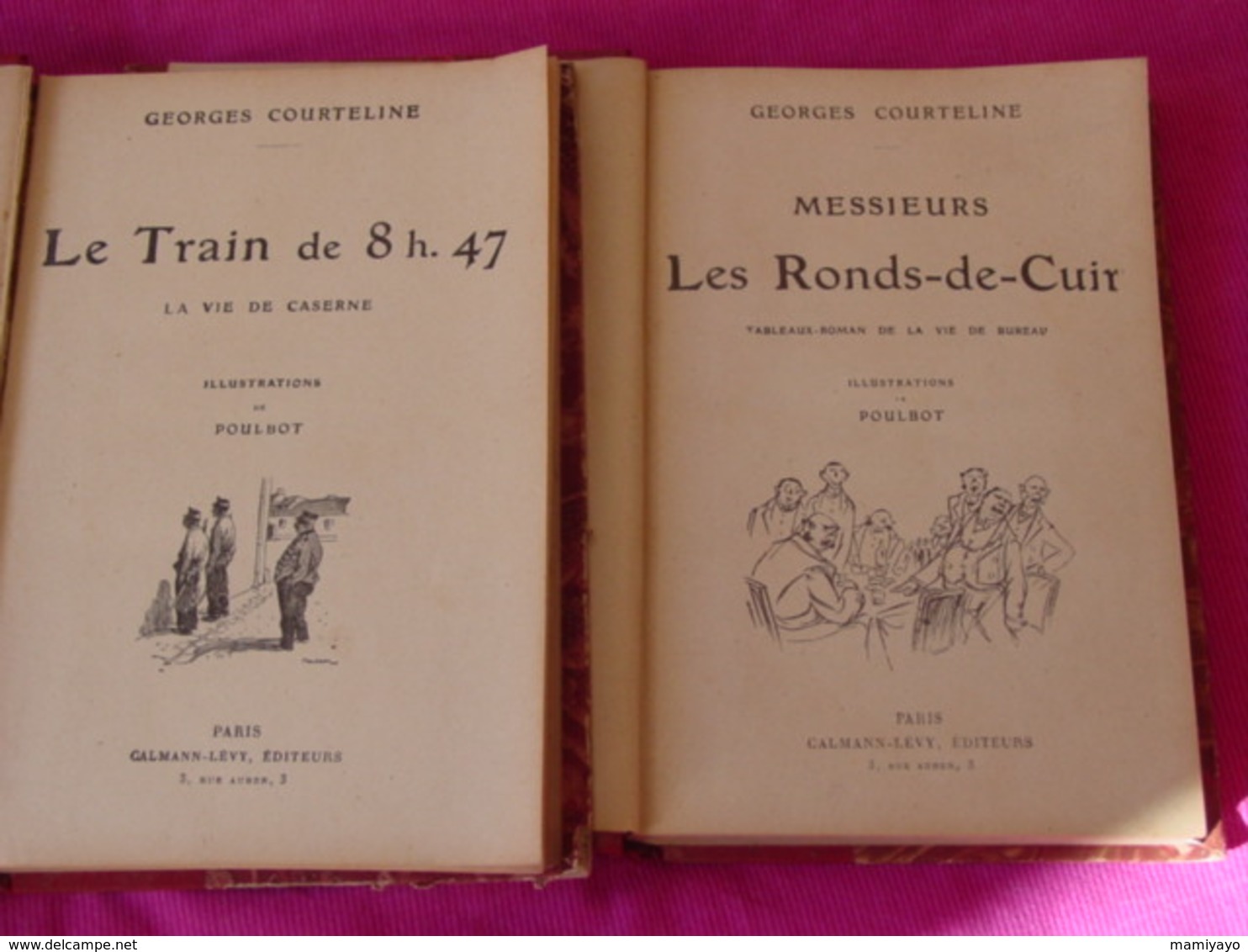 Courteline * MESSIEURS LES RONDS-DE-CUIR *la Vie De Bureau ..illustré Par POULBOT / & Gyp,Veber,Destez,A.Allais - Paquete De Libros