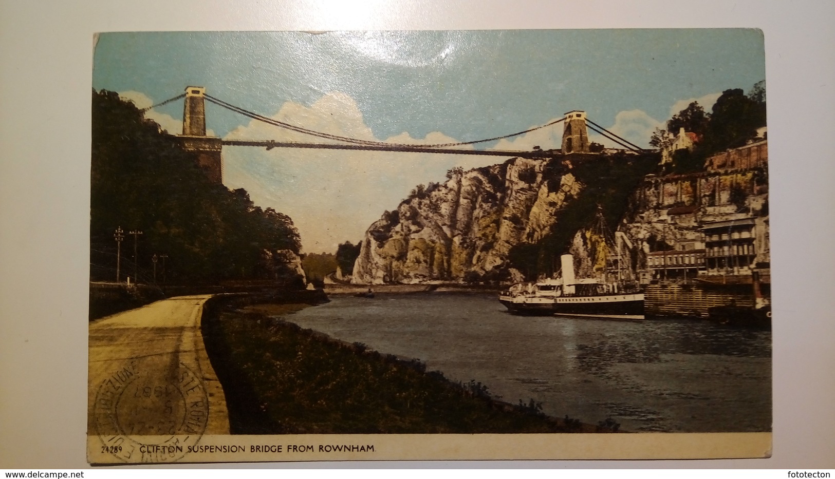 UK - England - Clifton Suspension Bridge From Rownham - 1967 - Nave, Boat, Ship - Bristol