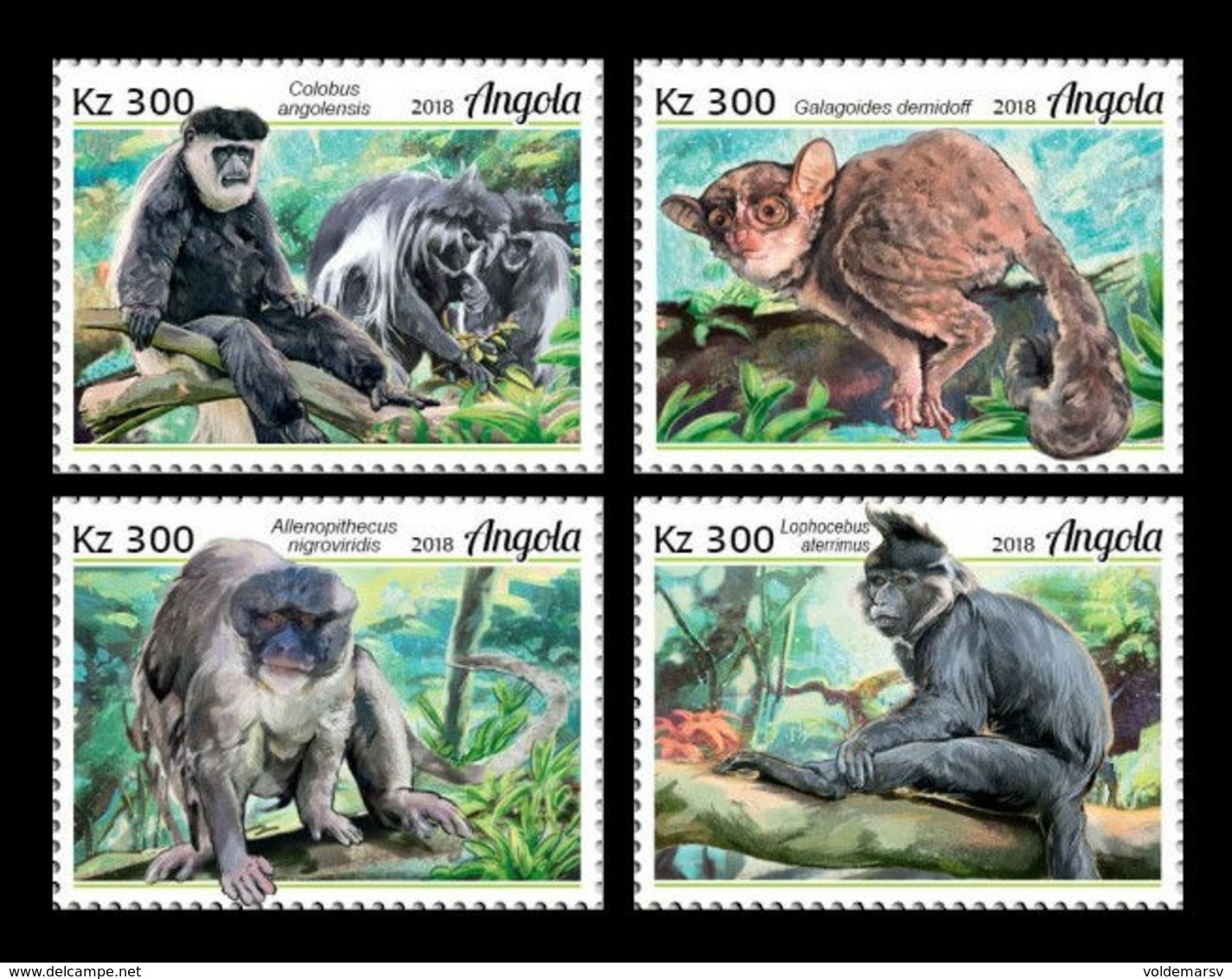 Angola 2018 Mih. 2056/59 Fauna Of Angola. Primates. Monckeys MNH ** - Angola