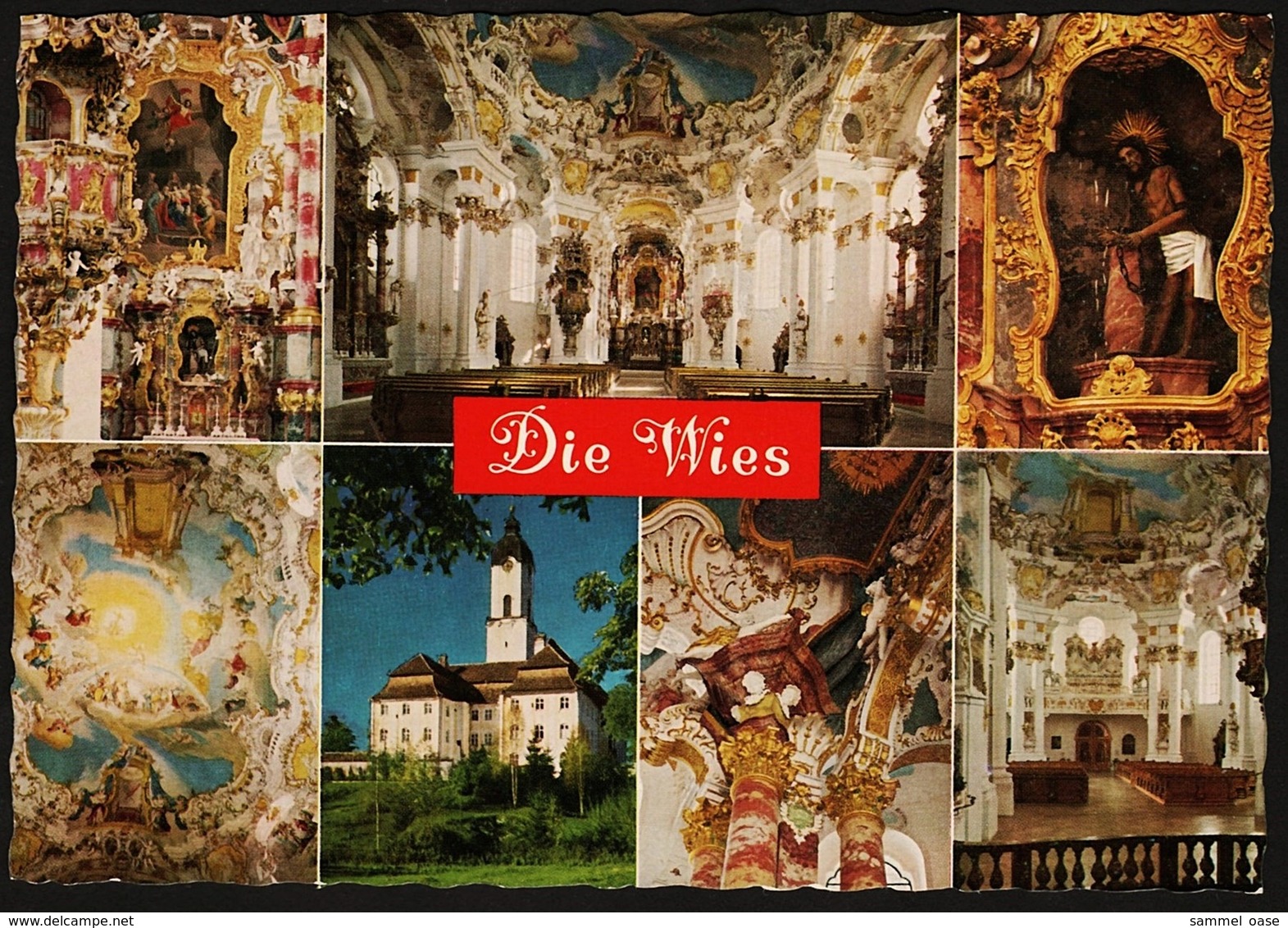 Die Wies  -  Wallfahrtskirche Steingaden  -  Innenbereich  -  Ansichtskarte Ca.1980    (9823) - Weilheim