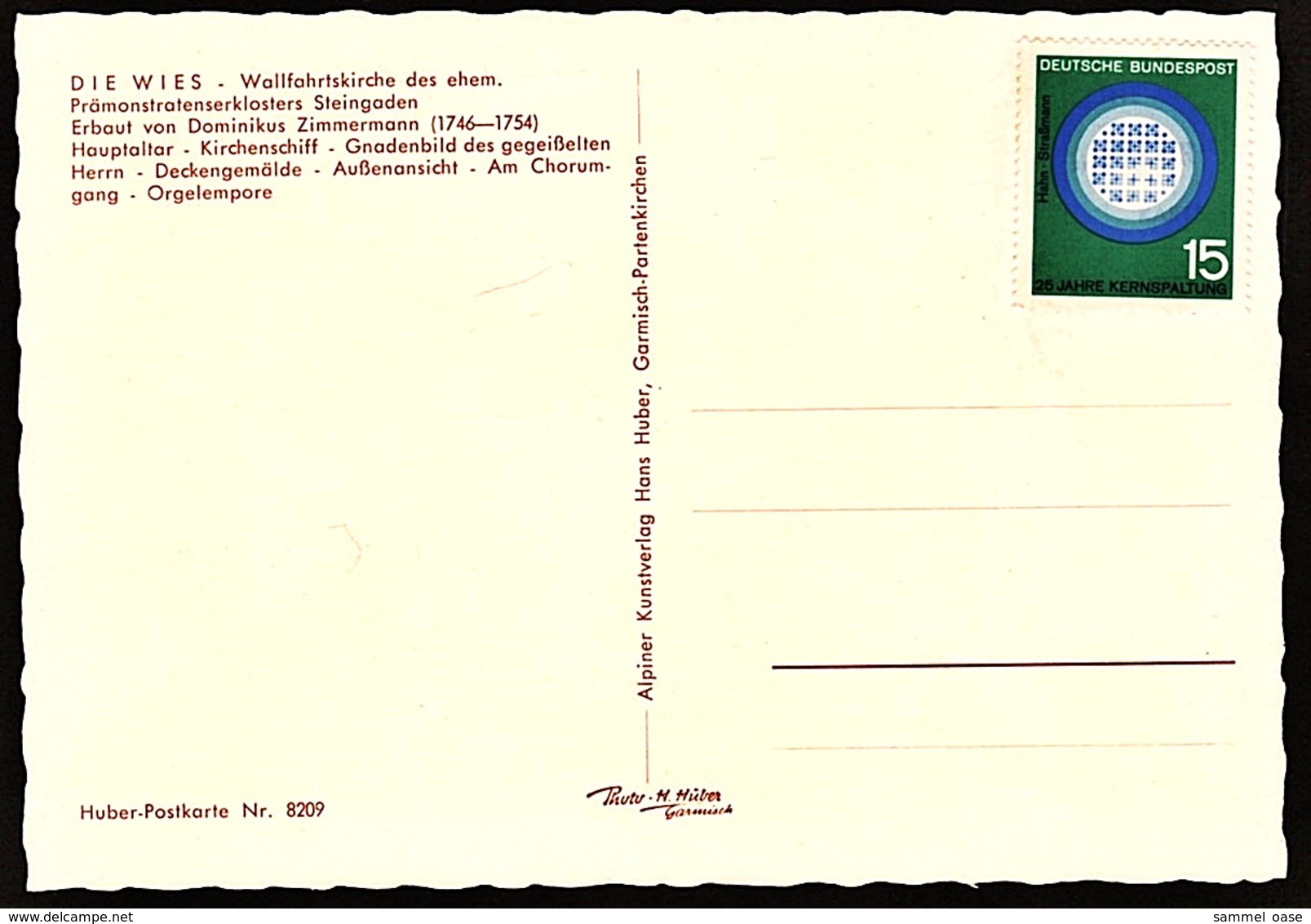 Die Wies  -  Wallfahrtskirche Steingaden  -  Innenbereich  -  Ansichtskarte Ca.1980    (9823) - Weilheim