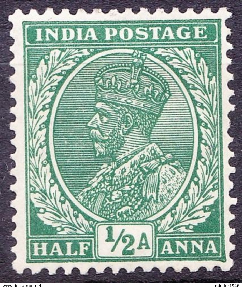 INDIA 1934 KGV 1/2 Anna Green SG232 MH - 1911-35 King George V