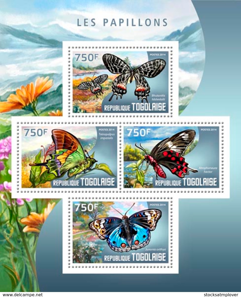 Togo  2014  Fauna  Butterflies - Togo (1960-...)