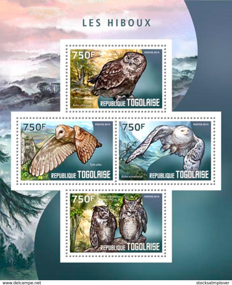 Togo  2014  Fauna  Owls - Togo (1960-...)