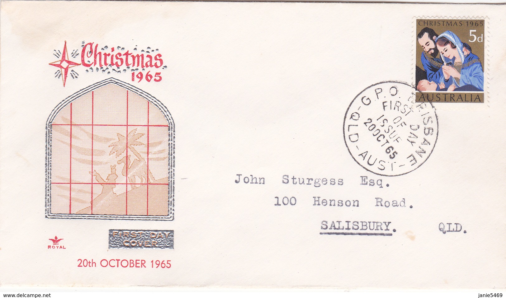 Australia 1965 Christmas Royal FDC Type 4 - FDC