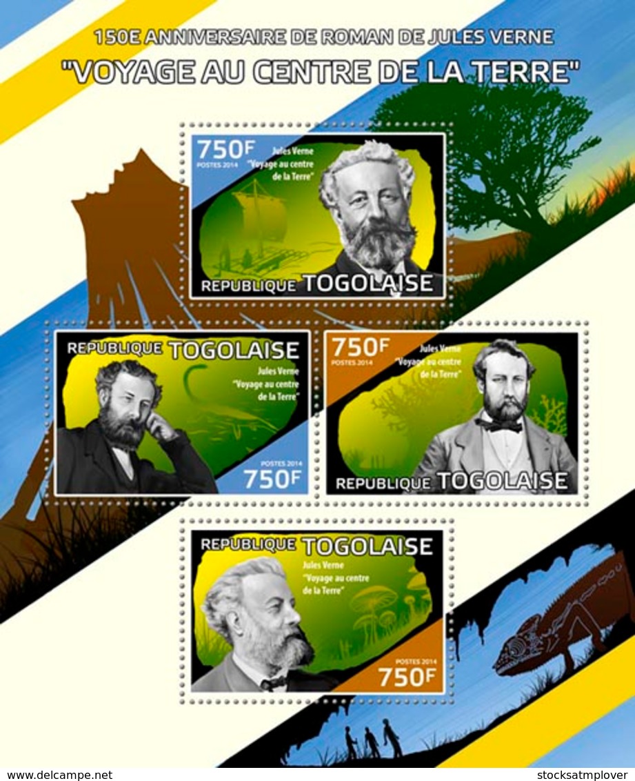 Togo  2014 Jules Verne Novel “Journey To The Center Of The Earth” - Togo (1960-...)