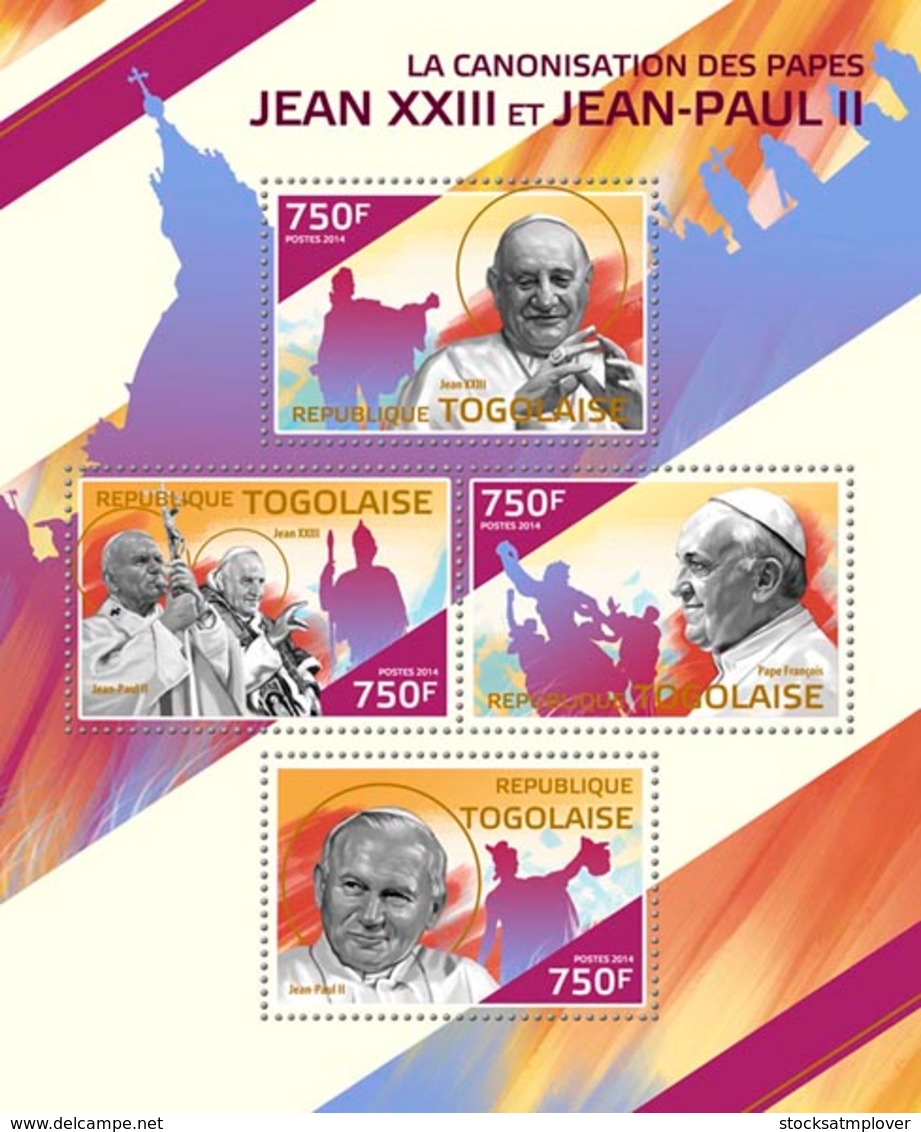 Togo  2014  The Canonisation Of  Pope John XXIII And Pope  John Paul II - Togo (1960-...)