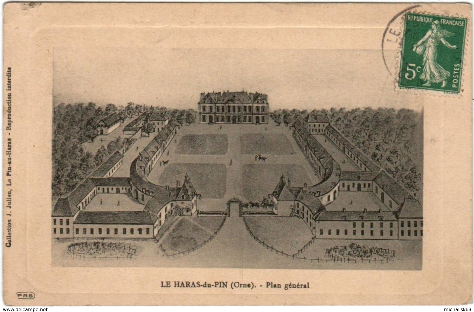 3XM 411 CPA - LE HARAS DU PIN - PLAN GENERAL - Altri & Non Classificati