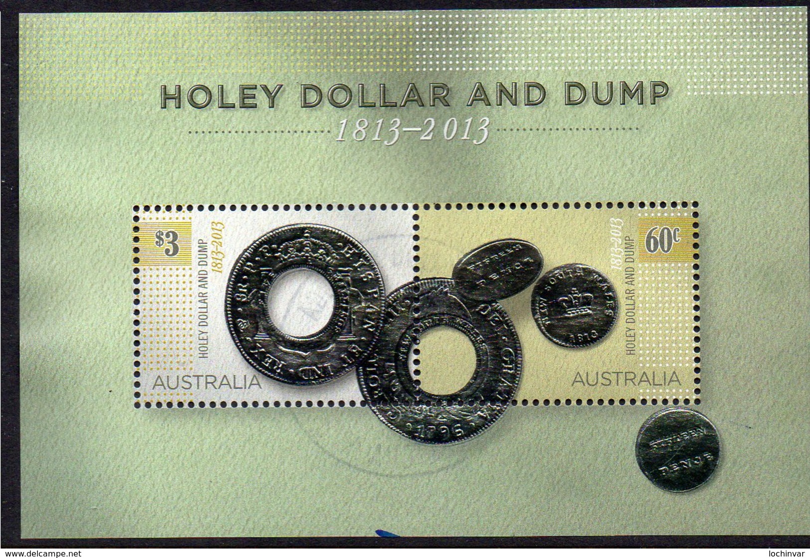 AUSTRALIA, 2013 HOLEY DOLLAR AND DUMP MINISHEET F.USED - Used Stamps