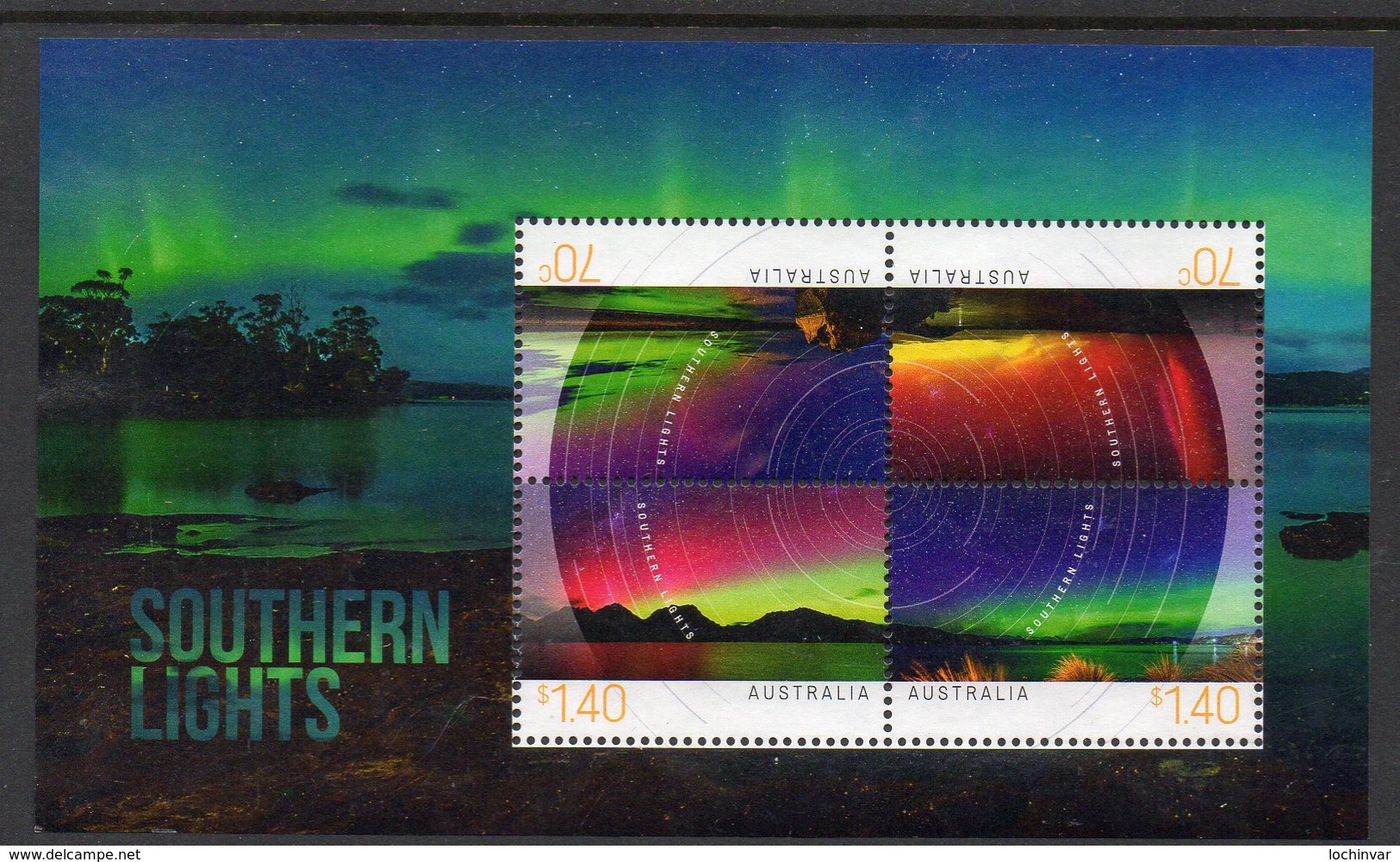 AUSTRALIA, 2014 SOUTHERN LIGHTS MINISHEET F.USED - Used Stamps