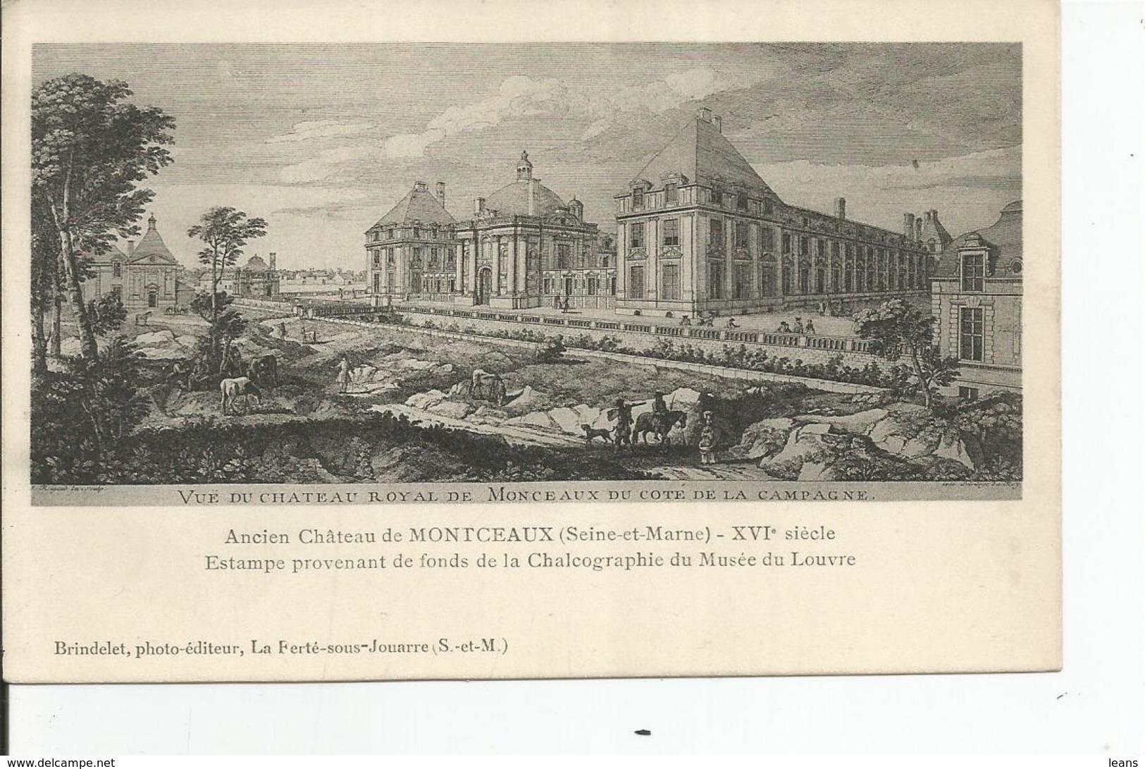 CHATEAU DE MONTCEAUX   Dessin Gravure - Châteaux