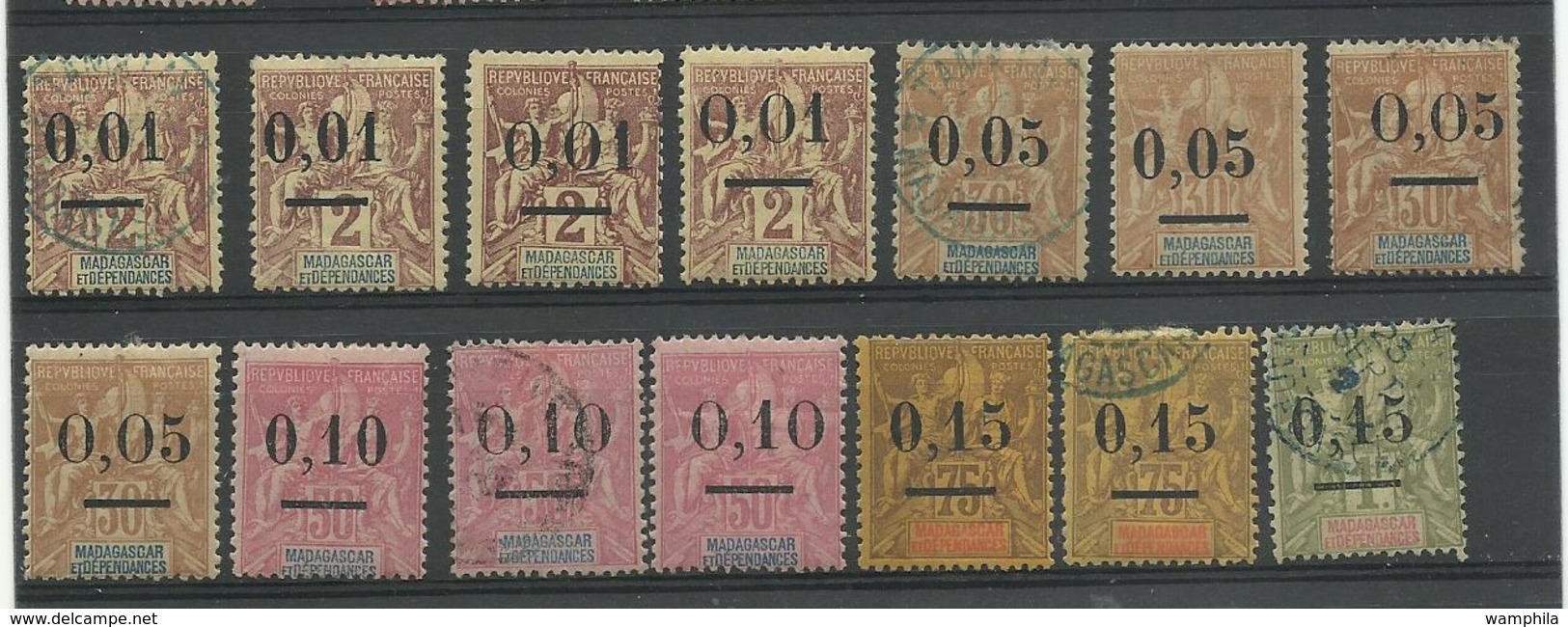 Madagascar, Lot De 14 N° 51 à 55 Neufs* & Obl. Cote YT 182€ - Neufs