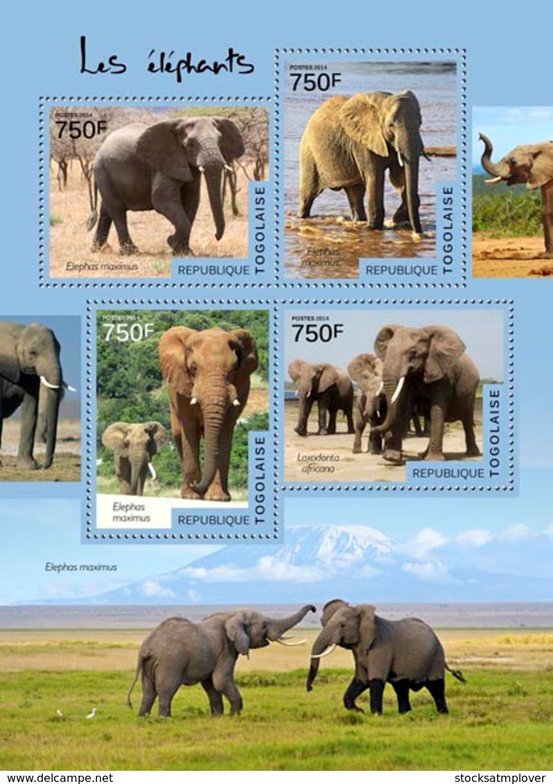 Togo  2014  Fauna  Elephants - Togo (1960-...)