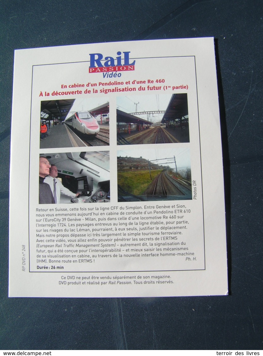 DVD Rail Passion 248 Pendolino Re 460 CFF SIMPLON GENEVE SION ERTMS Partie 1 - Chemin De Fer