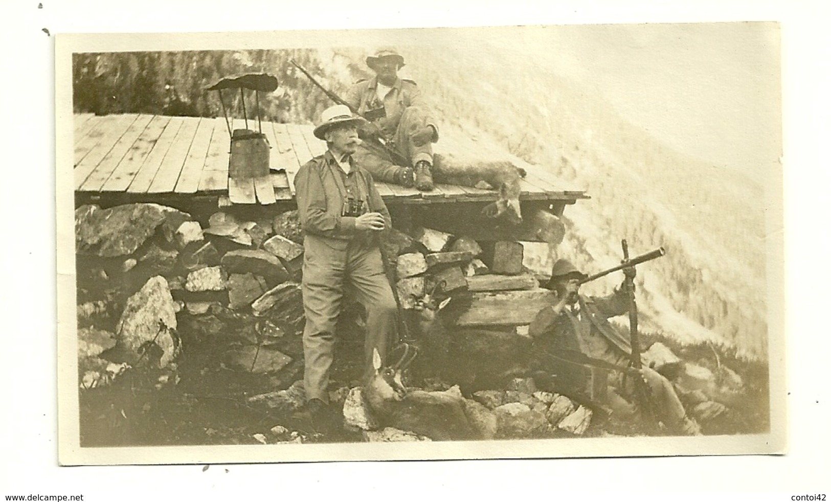 SUISSE PHOTOGRAPHIES 1882 CHASSEURS CHAMOIS HUTTE REFUGE CHASSE GLACIER SPORT MONTAGNE - Anciennes (Av. 1900)