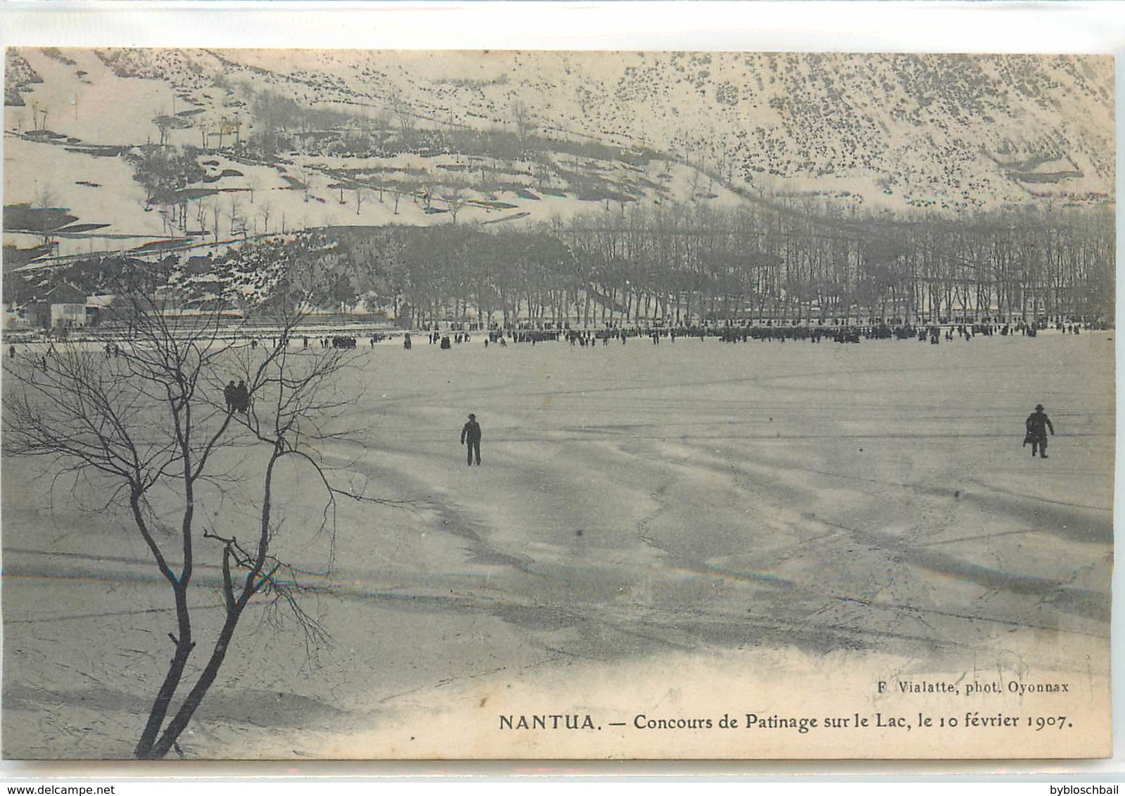 CPA 01 AIN NANTUA - Concours De Patinage Sur Le Lac Le 10 Février 1907 Non Circulée - Nantua