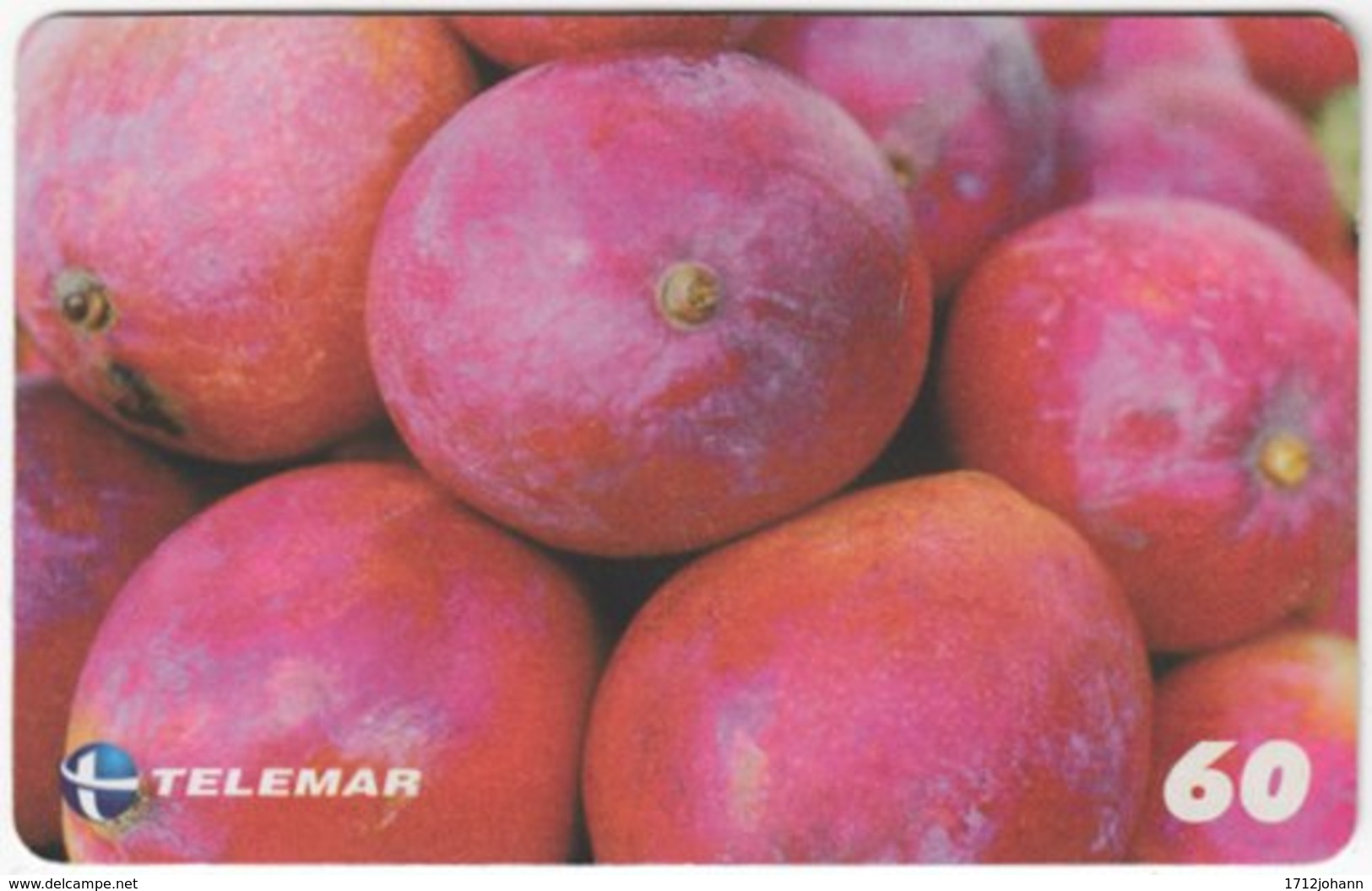 BRASIL H-109 Magnetic Telemar - Plant, Fruit, Pink Sleeve - Used - Brésil