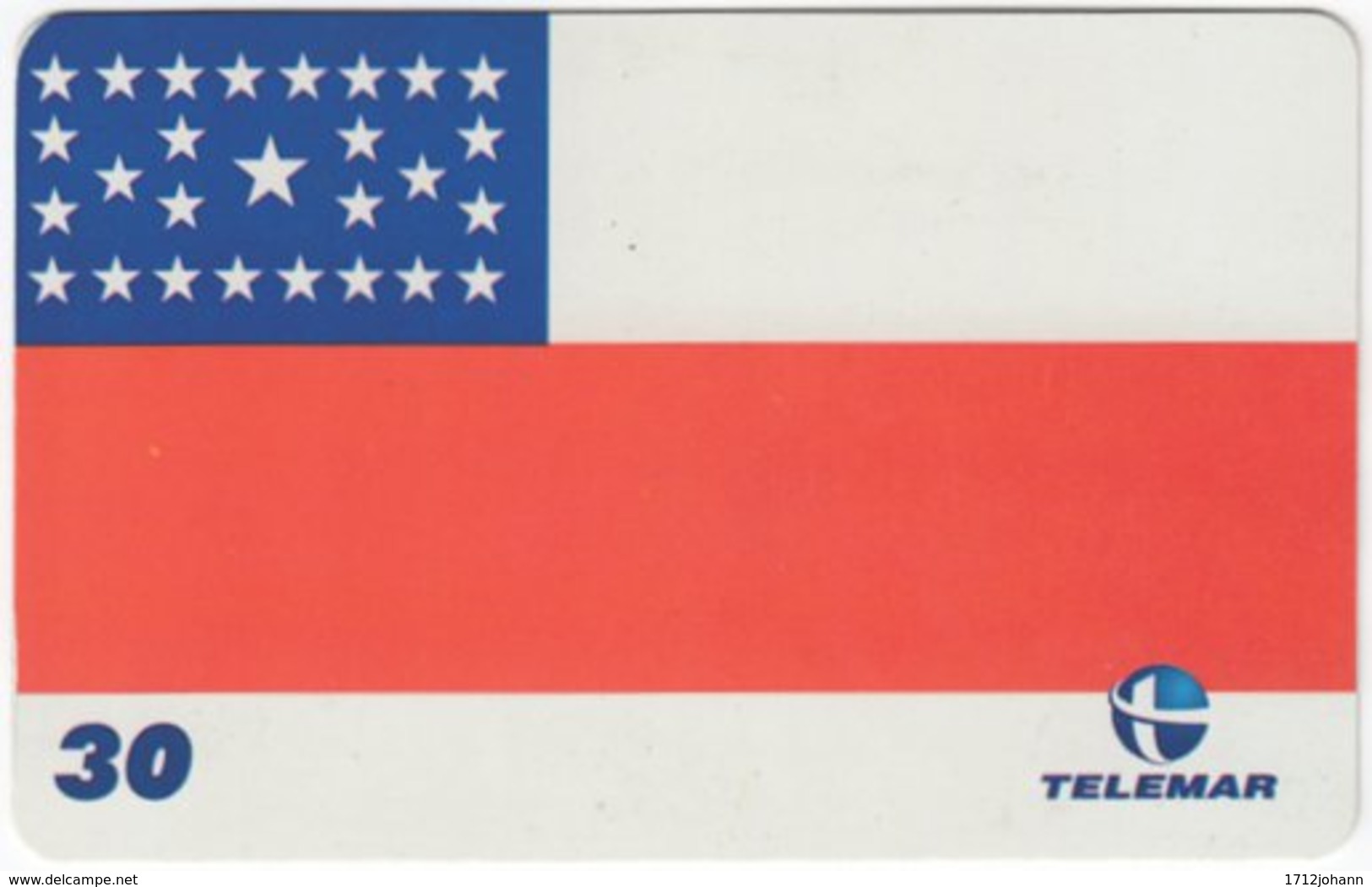 BRASIL H-151 Magnetic Telemar - Flag Of Manaus - Used - Brasilien