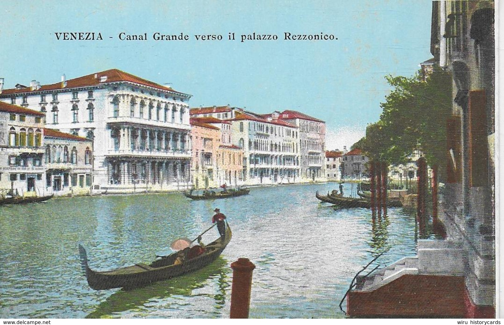 AK 0165  Venezia - Canal Grande Verso Il Palazzo Rezzonico Ca. Um 1910 - Venezia (Venedig)