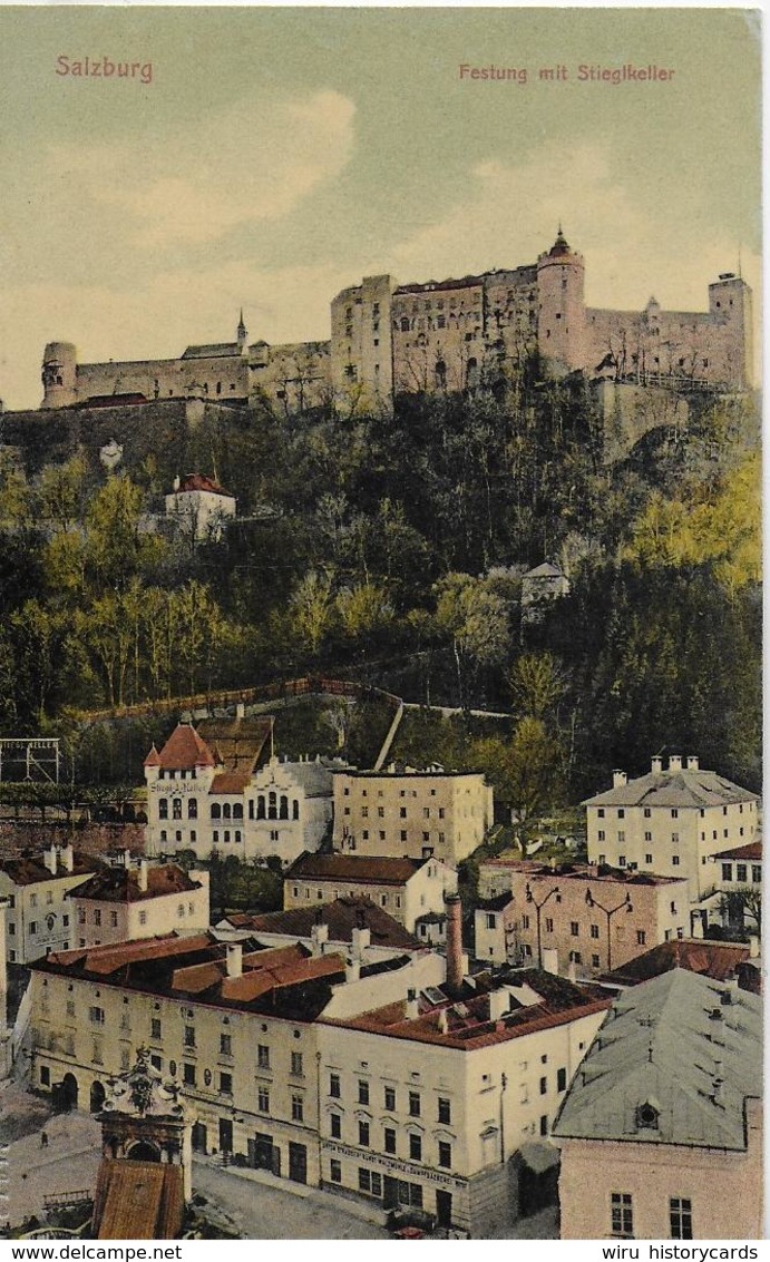 AK 0165  Salzburg - Festung Mit Stieglkeller Ca. Um 1910 - Salzburg Stadt