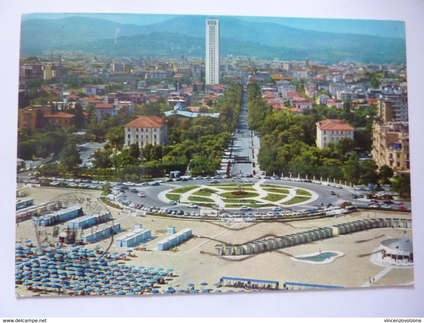 Cartolina Viaggiata "RIMINI Panorama Aereo"  1982 - Rimini