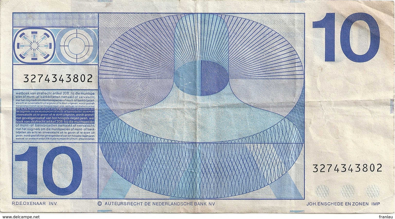 Pays Bas 10 Gulden 1968 - 10 Gulden