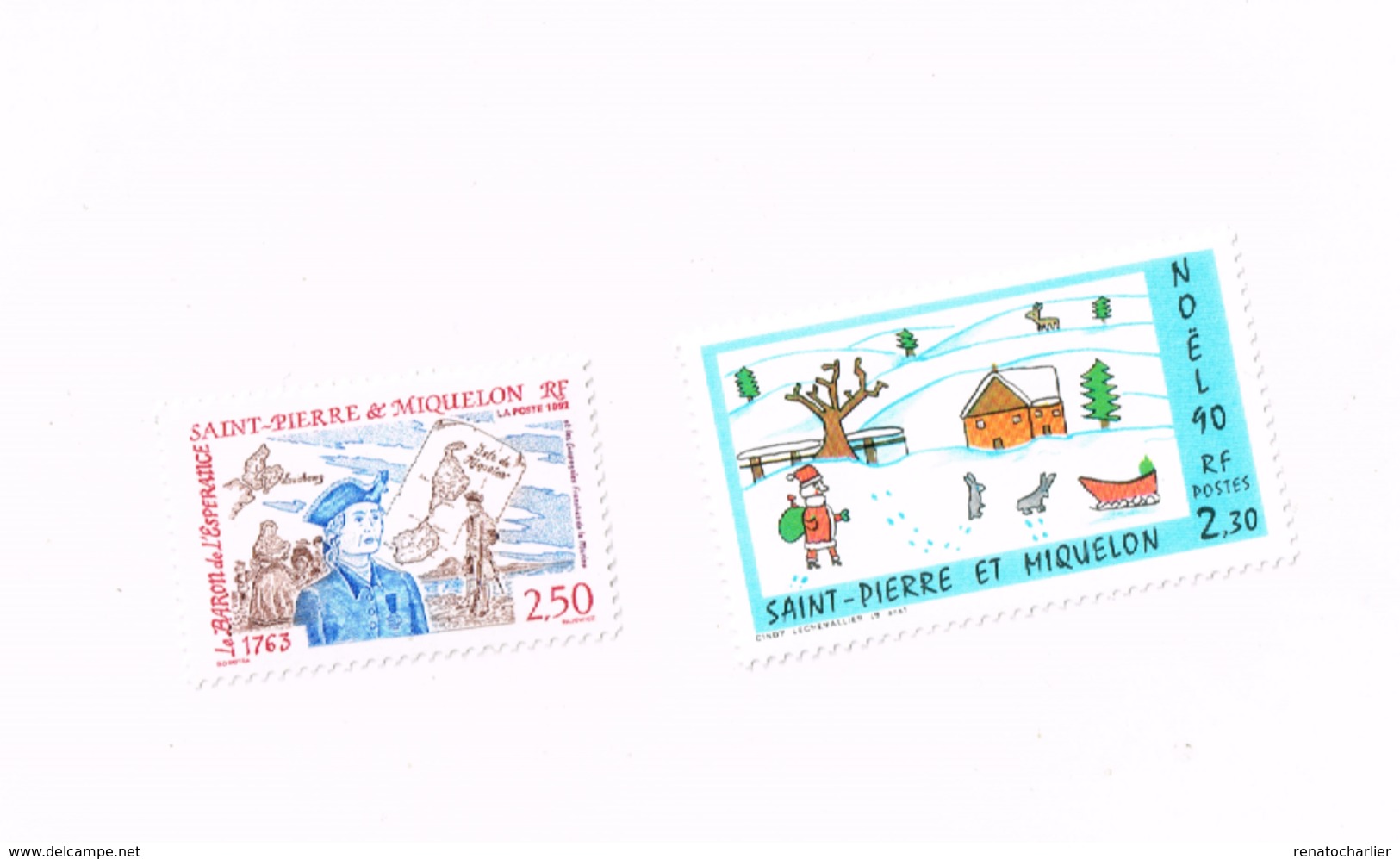 Noël .Le Baron De L'Espérance1990,1992.MNH,Neuf Sans Charnière,Falzlos.Yvert 533,570 - Ongebruikt