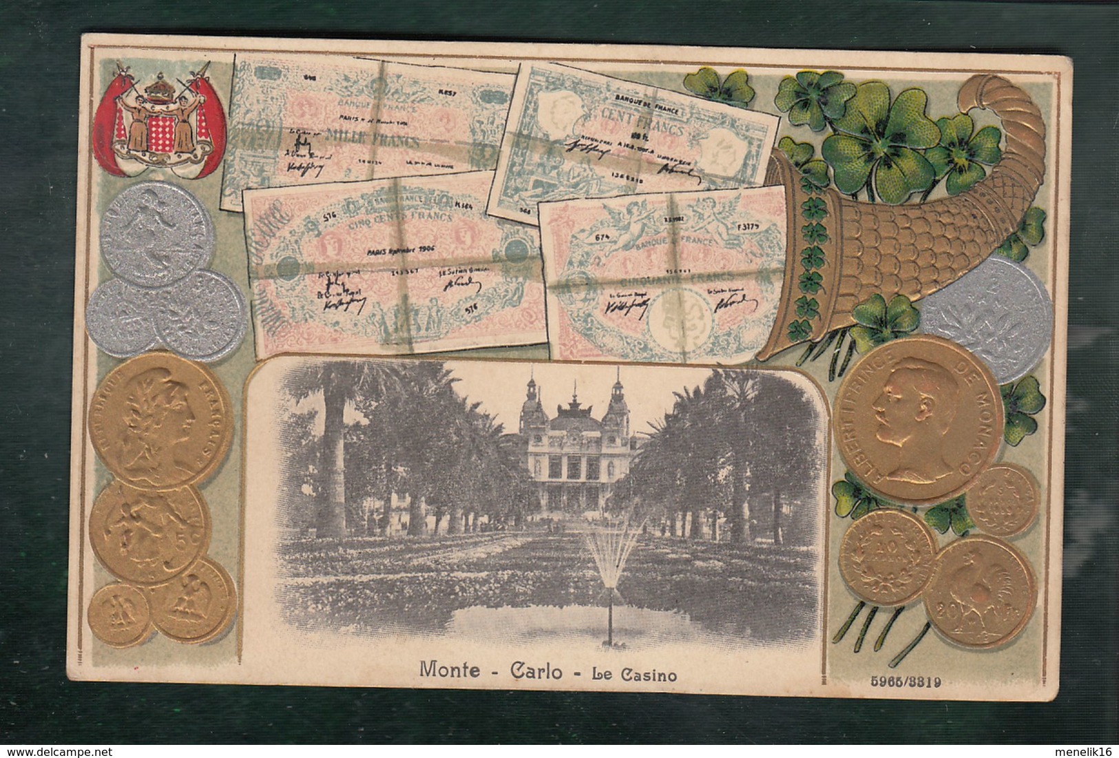 CPA - Monaco  - Monte-Carlo - Casino - Carte Gaufrée - Casino