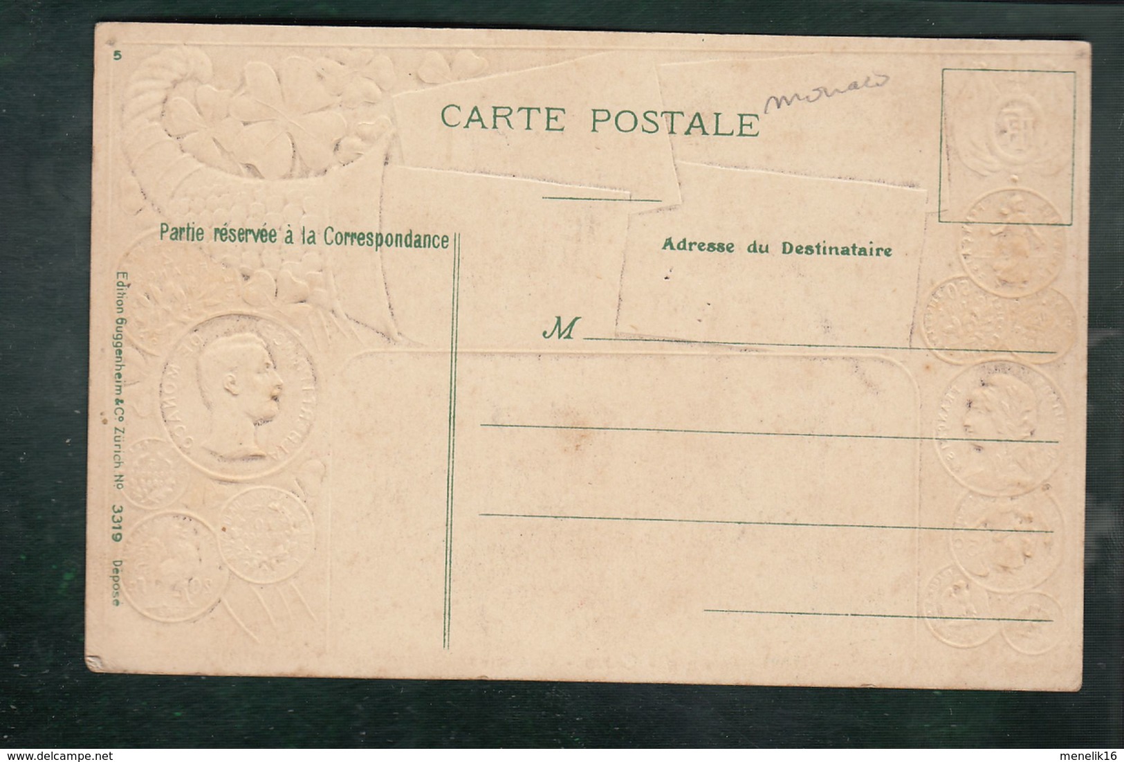 CPA - Monaco  - Monte-Carlo - Casino - Carte Gaufrée - Casino